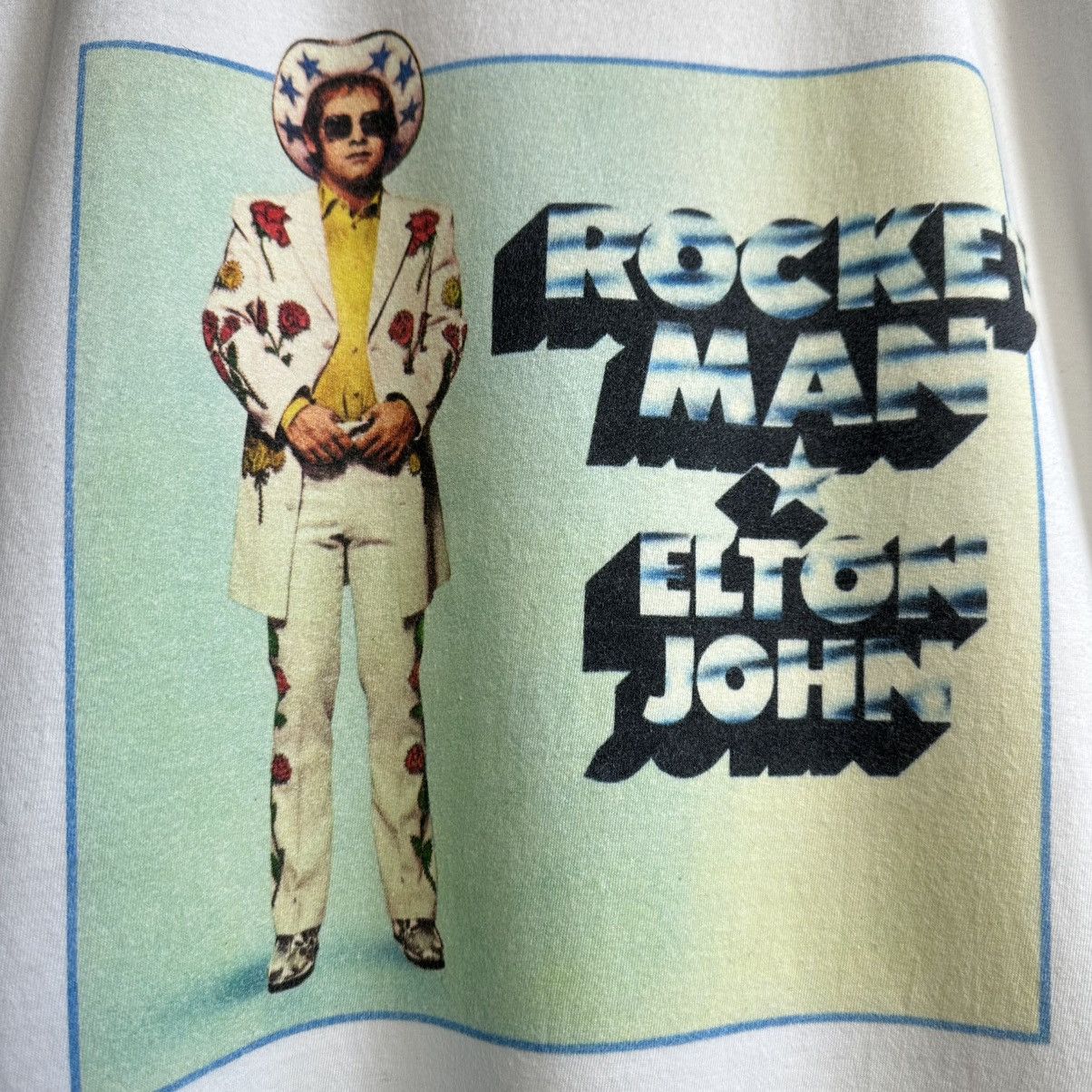 Band Tees × Vintage Vintage Elton John Rocket Man Graphic Tee Size US L / EU 52-54 / 3 - 3 Thumbnail