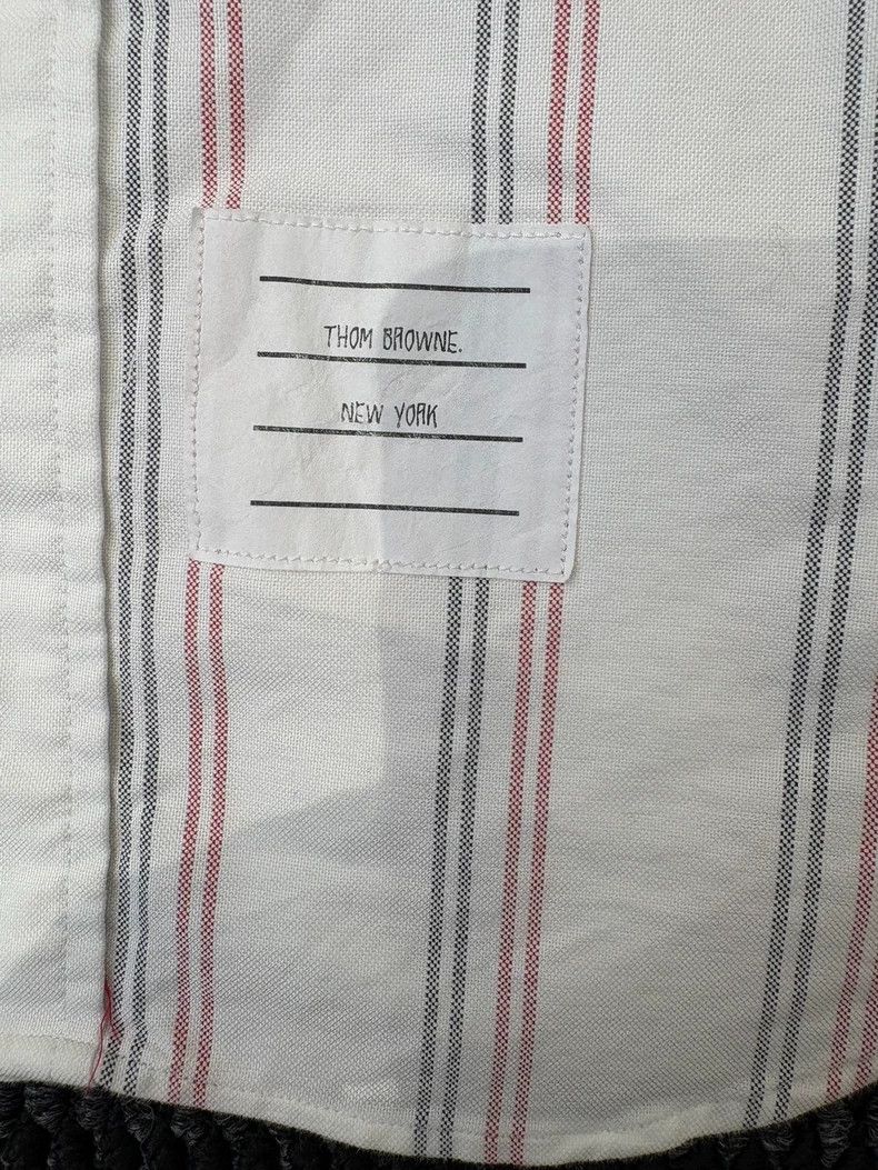 Thom Browne Thom Browne White striped double color stripe sleeve shirt Size US M / EU 48-50 / 2 - 5 Thumbnail