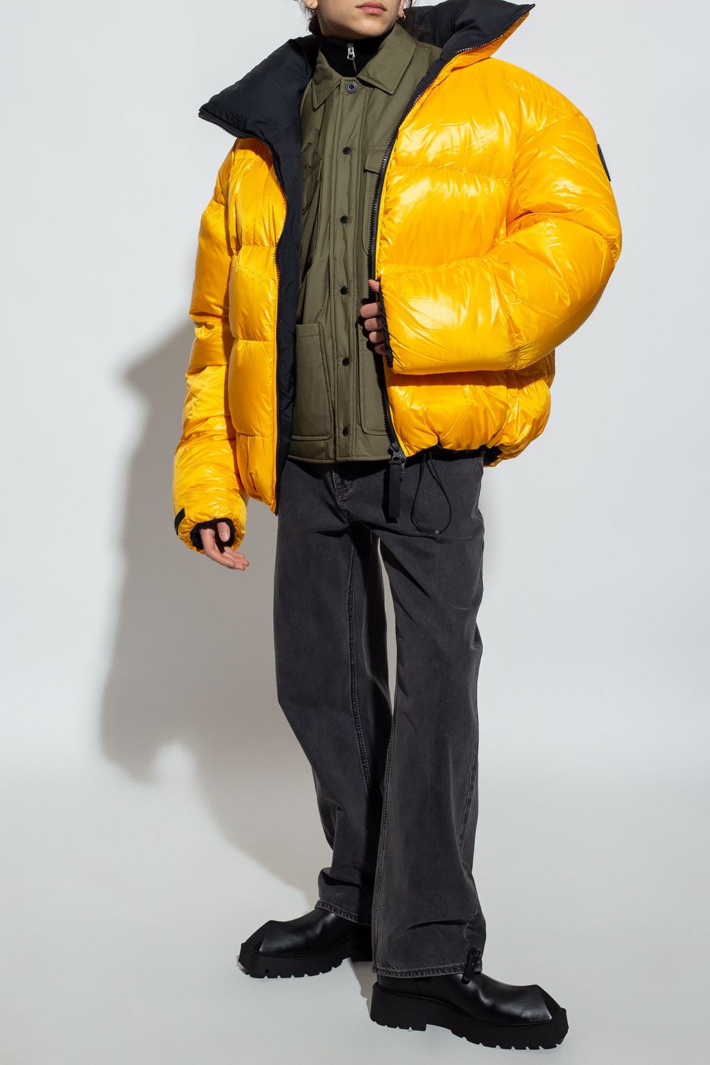 ANGEL CHEN × Canada Goose Black and Yellow Reversible Bayan Puffer Jacket Size US XS / EU 42 / 0 - 3 Thumbnail