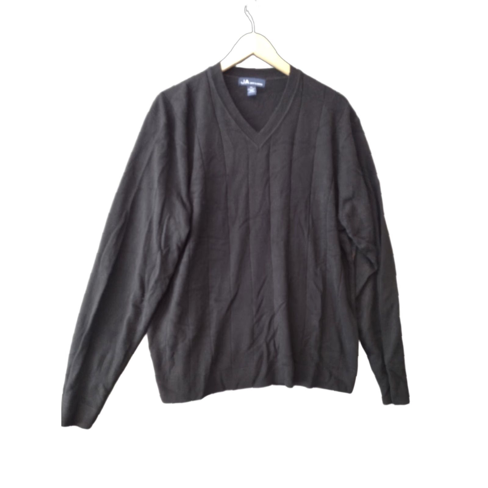 Vintage John Ashford Sweater Men's XL Black Long Sleeve V Neck Pullover Size US XL / EU 56 / 4 - 1 Thumbnail