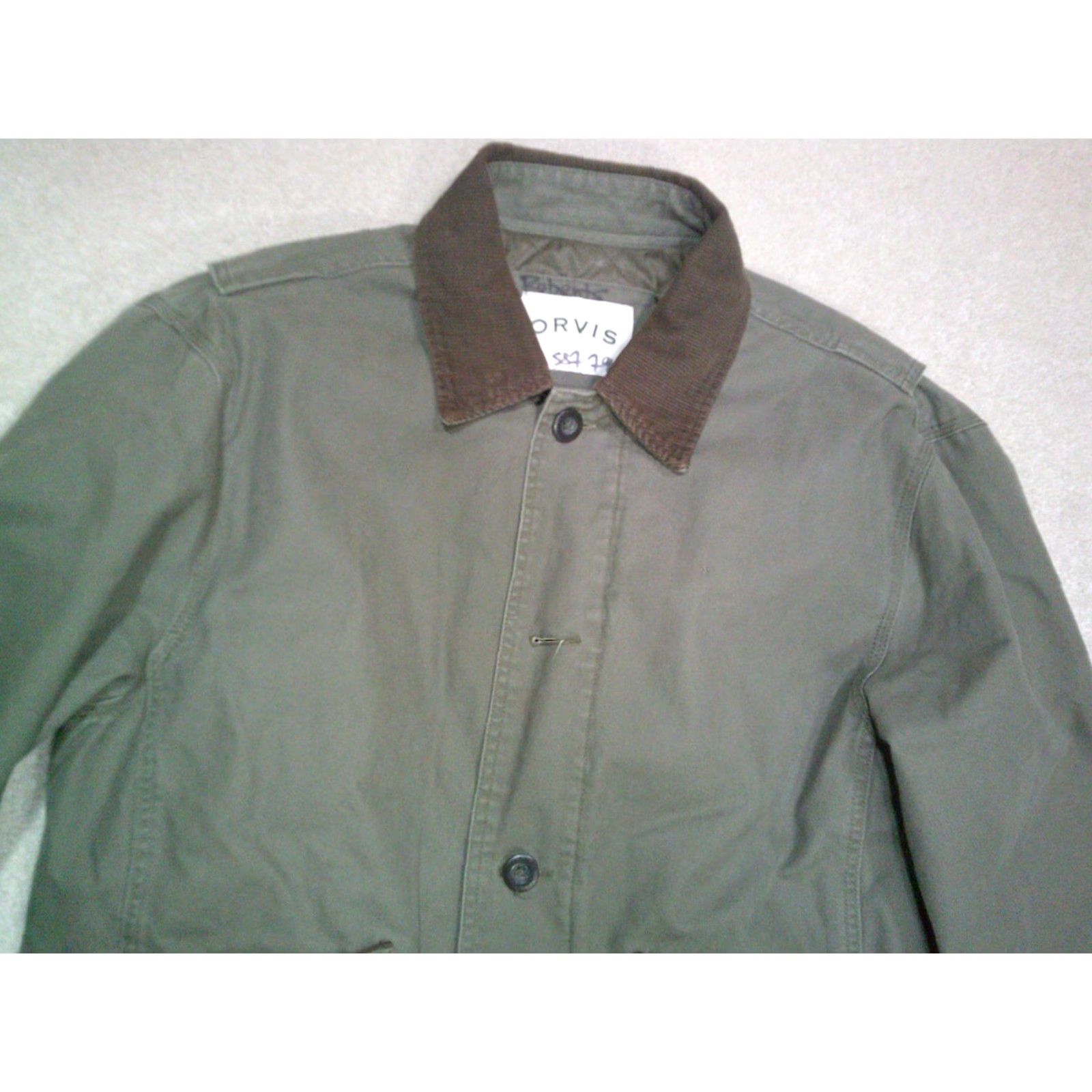 Orvis VINTAGE Orvis Chore Coat Mens Large Green Quilted Barn Coat Field Jacket Size US L / EU 52-54 / 3 - 4 Thumbnail