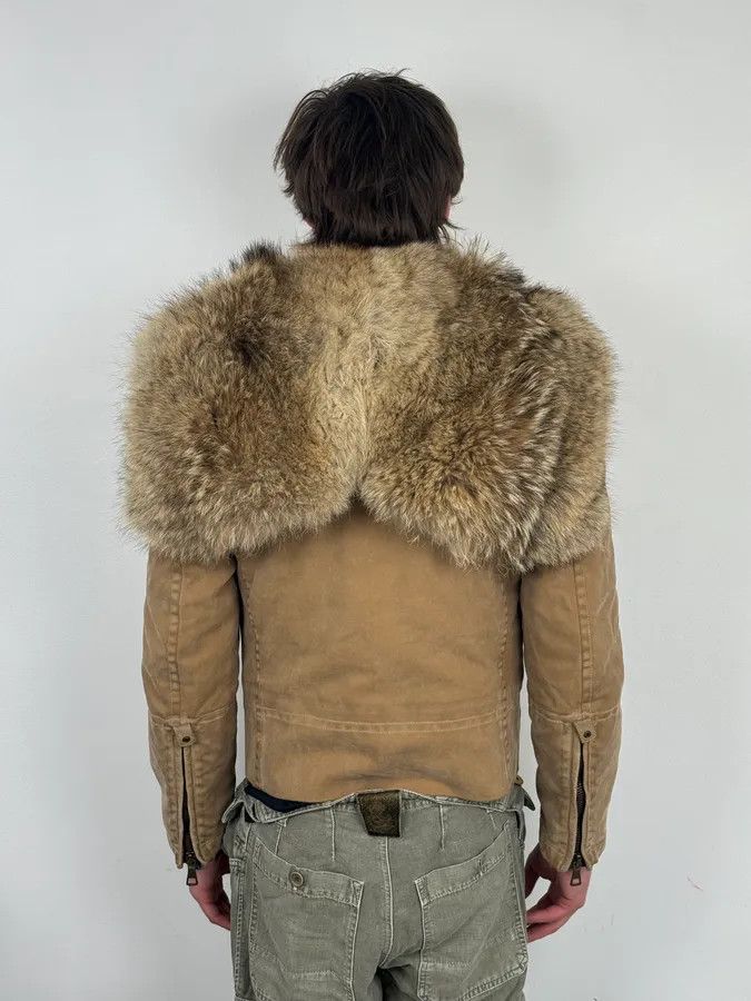 Dsquared2 AW2002 Dsquared2 Fur Hooded Beige Jacket Size US M / EU 48-50 / 2 - 2 Thumbnail