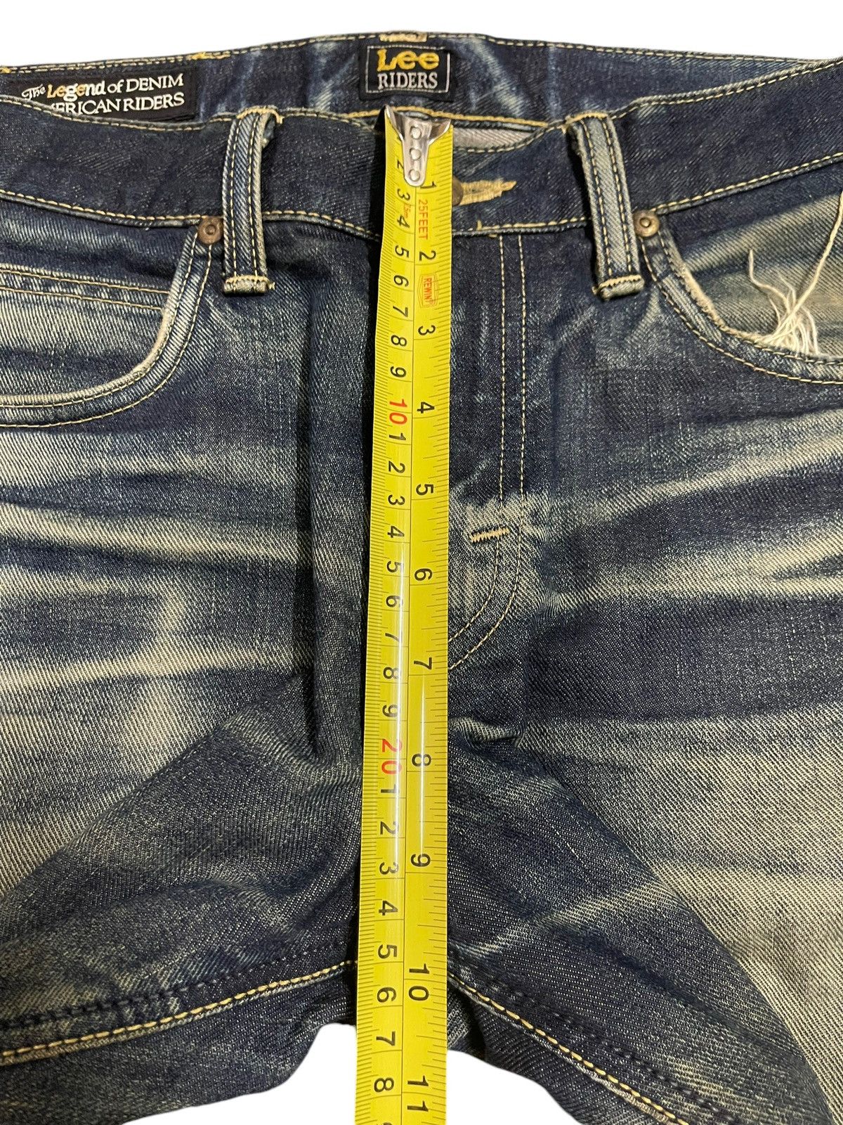 Lee Vintage 90s Lee Blue Faded Wash Style Distressed Jeans Size US 30 / EU 46 - 18 Thumbnail
