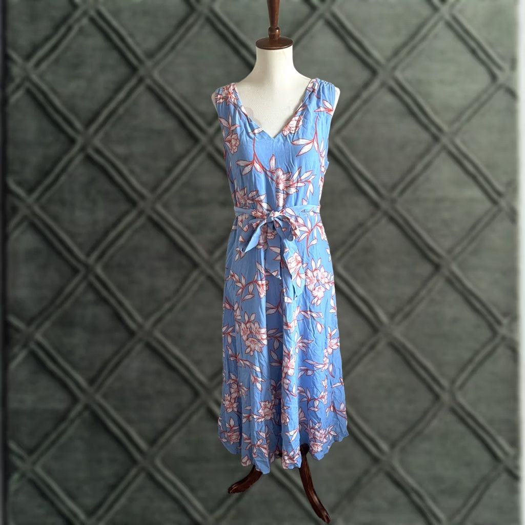 Talbots VINTAGE Talbots Blue Floral Midi Dress Size 6 Size M / US 6-8 / IT 42-44 - 1 Thumbnail