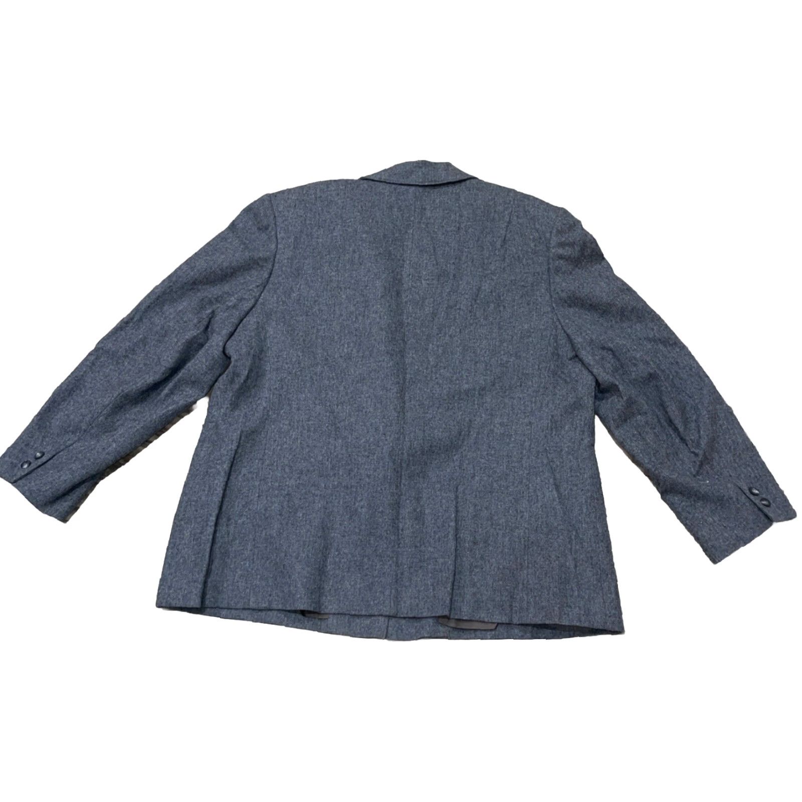 Pendleton VINTAGE Pendleton Blazer Women’s Gray 22W 100% Wool Notch One-Button Single-Breasted Short Sleeve Size 3XL / US 20-22 - 2 Thumbnail