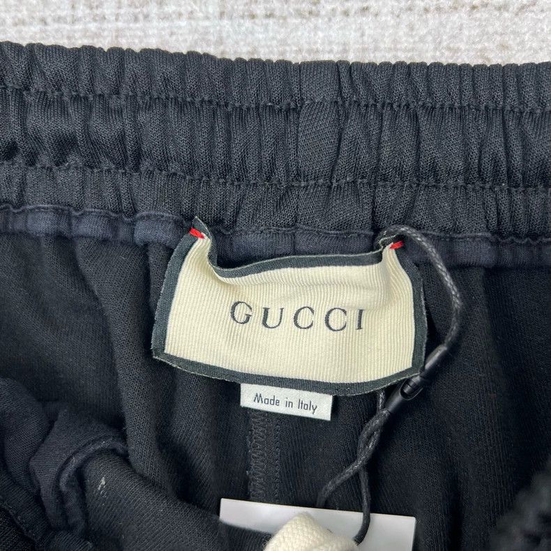 Gucci Gucci Size L Black side snake pattern logo sweatpants 2503- Size US 32 / EU 48 - 4 Thumbnail