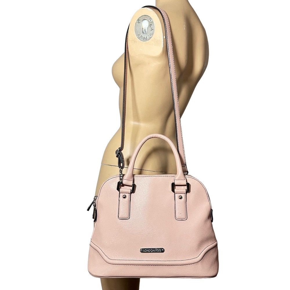 London Fog London Fog Pastel Pink Dome Top Handle Satchel Shoulder Bag Size ONE SIZE - 3 Thumbnail