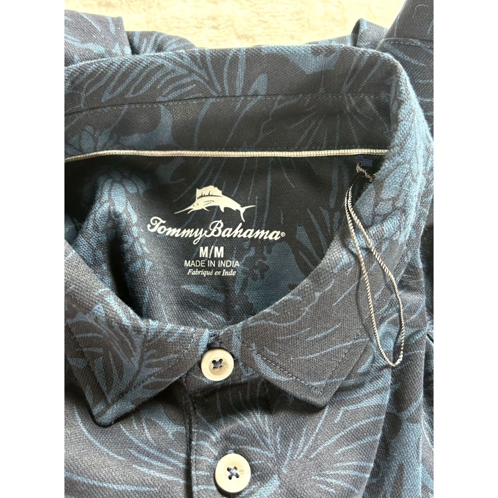 Tommy Bahama Tommy Bahama Mens Polo Shirt Blue Floral Palm Leaves Short Sleeve Medium NS NWOT Size US M / EU 48-50 / 2 - 4 Thumbnail