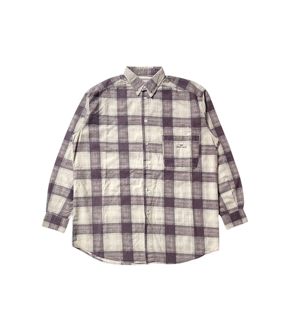 Armani Vintage Armani Jeans Veterano Button Shirt Size US M / EU 48-50 / 2 - 1 Thumbnail