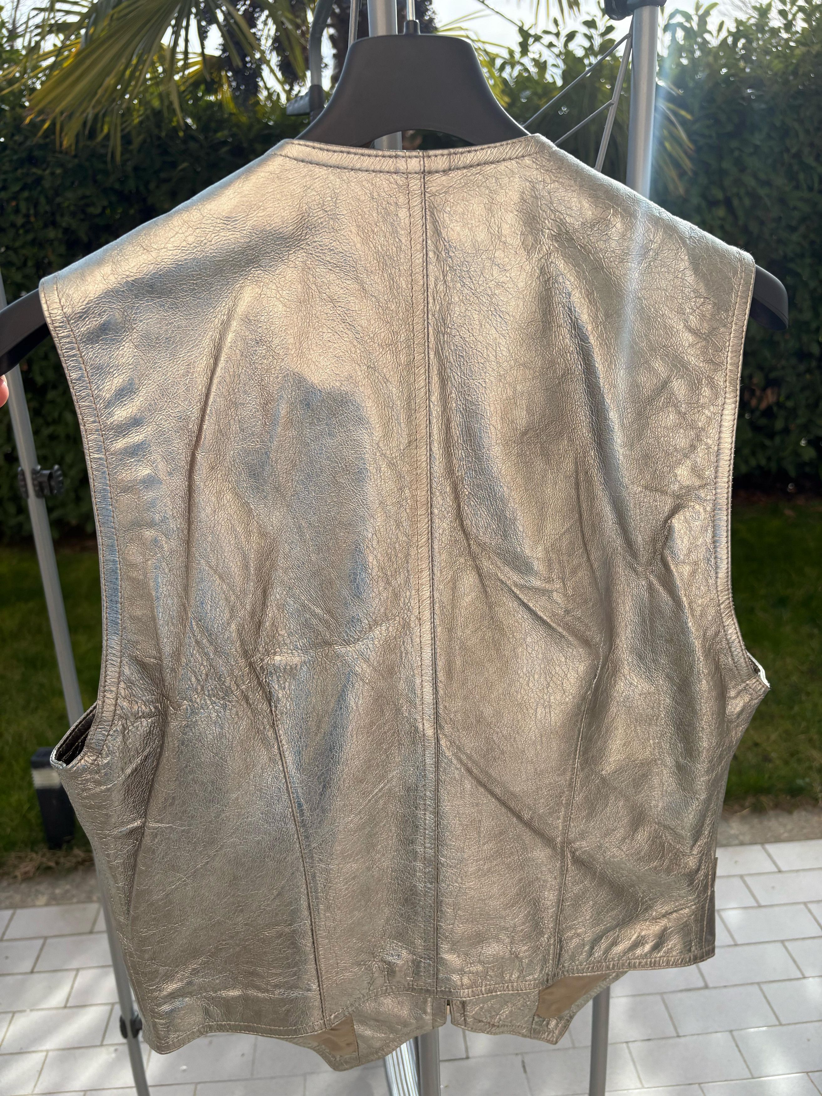 Versace Gianni Versace silver leather vintage vest Size US M / EU 48-50 / 2 - 2 Thumbnail