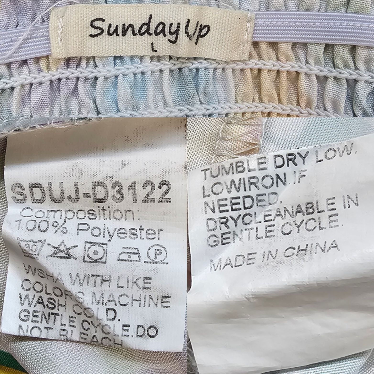 Other Sunday Up Maxi Dress L Floral Shirred Bodice Puff Sleeves Size L / US 10 / IT 46 - 8 Thumbnail