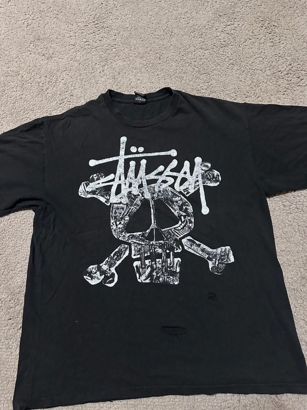 Stussy Vintage 00s Stussy Skull Tee Sz XL Size US XL / EU 56 / 4 - 3 Thumbnail