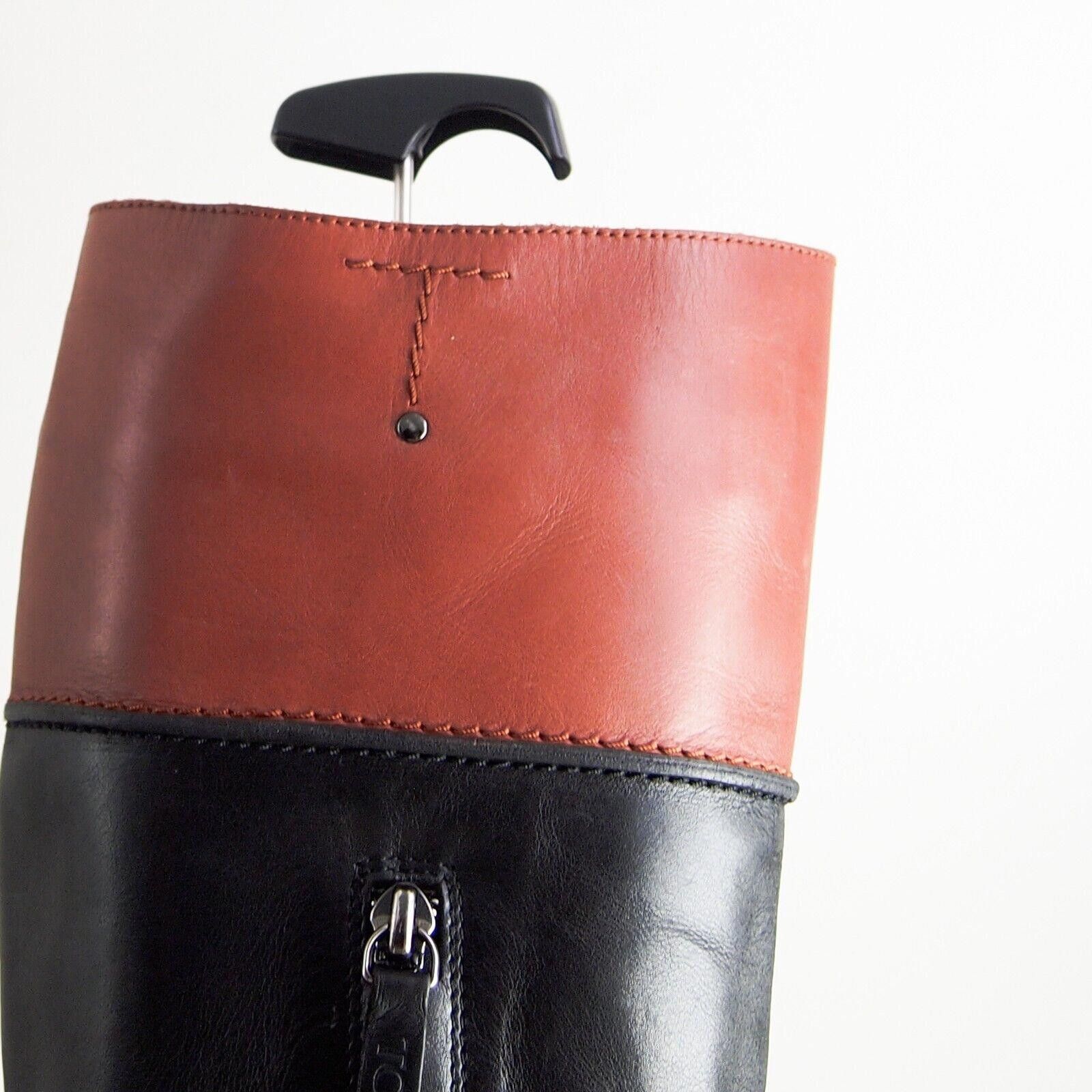 Tod's TOD's Riding Boots Black Orange Leather US 10 EU 40 Size US 10 / IT 40 - 5 Thumbnail