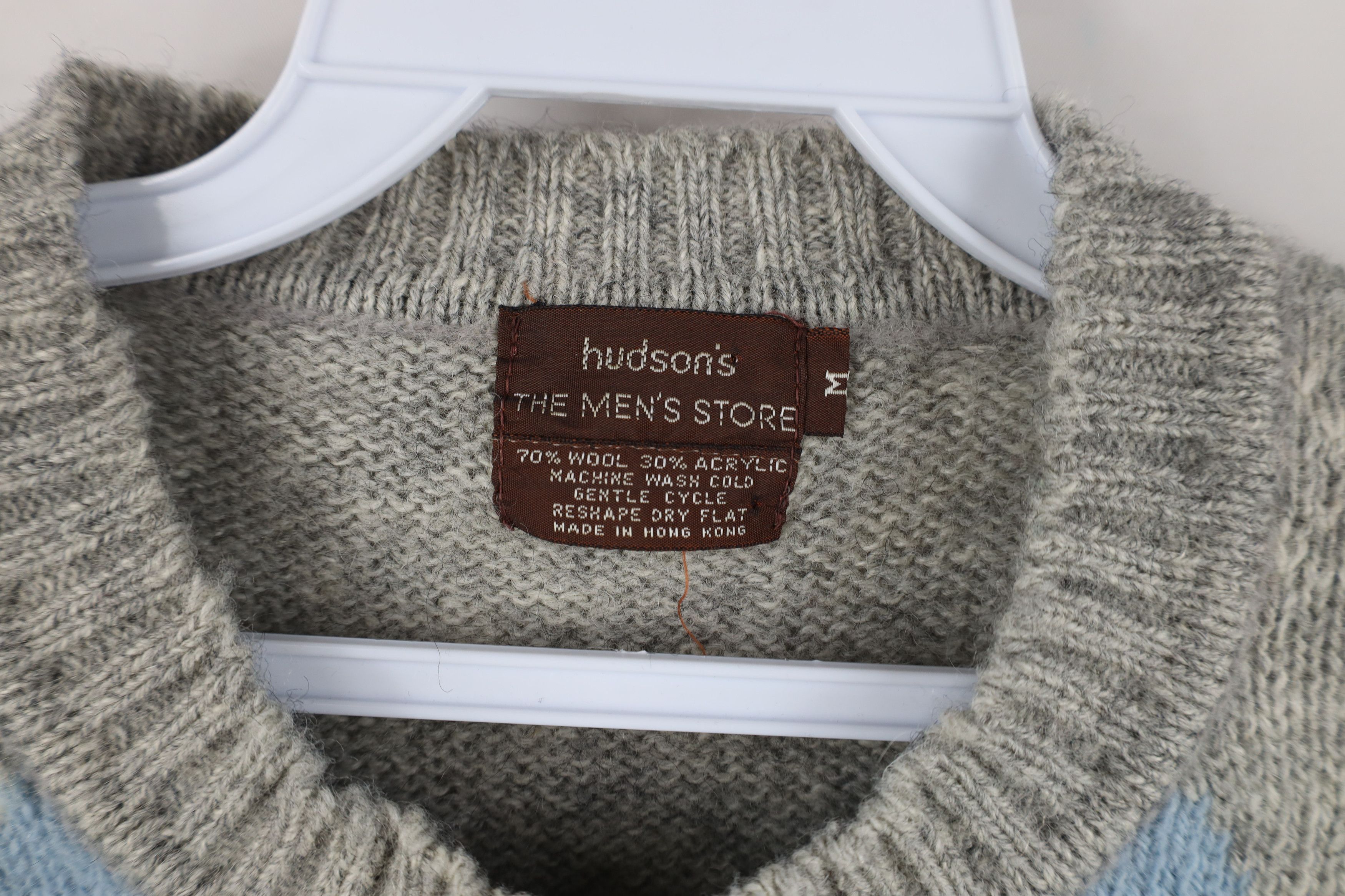 Vintage Vintage 70s Streetwear Argyle Diamond Knit Crewneck Sweater Size US M / EU 48-50 / 2 - 8 Thumbnail