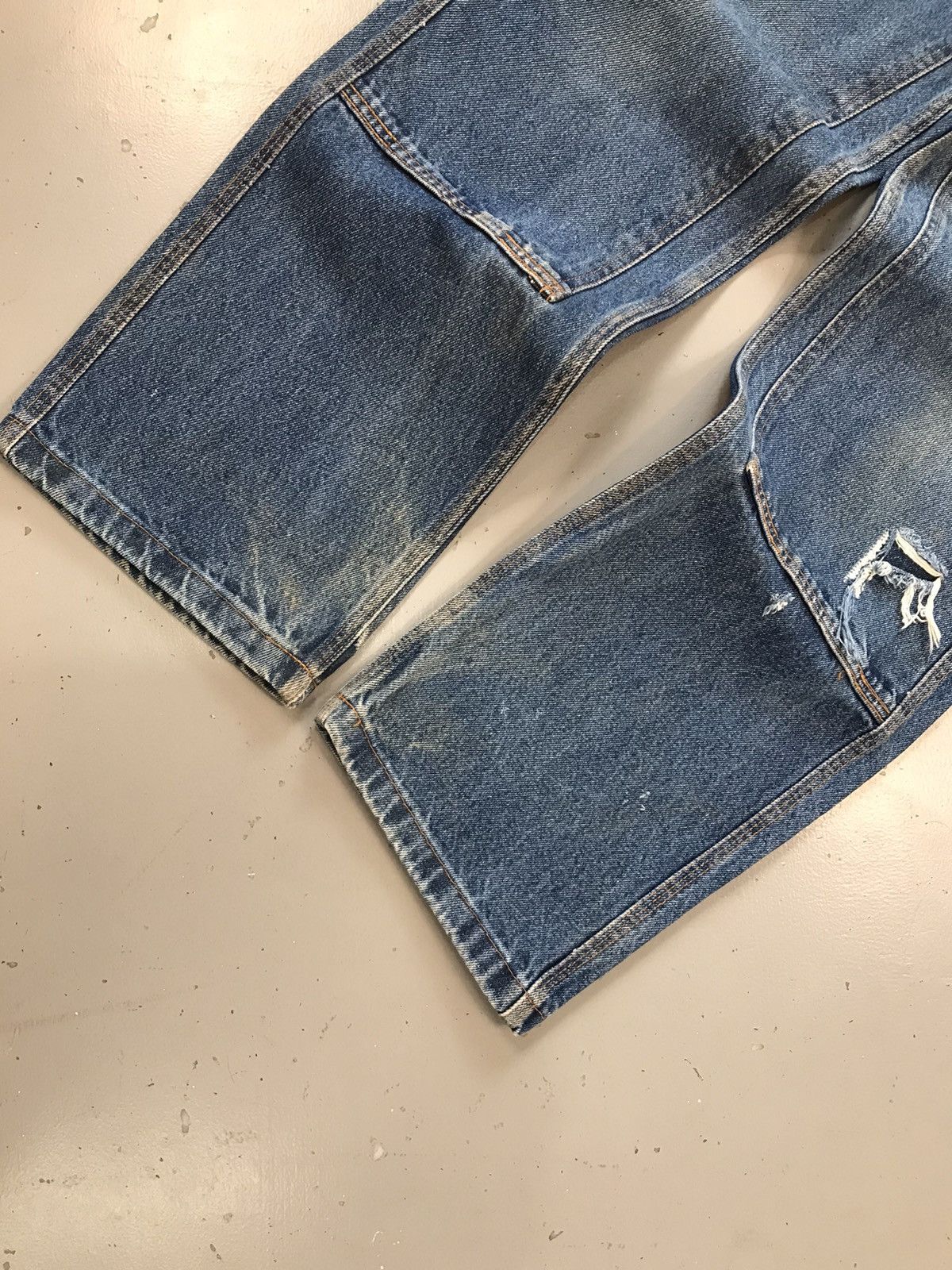 Vintage Vintage big bill double knee denim Size US 30 / EU 46 - 4 Thumbnail