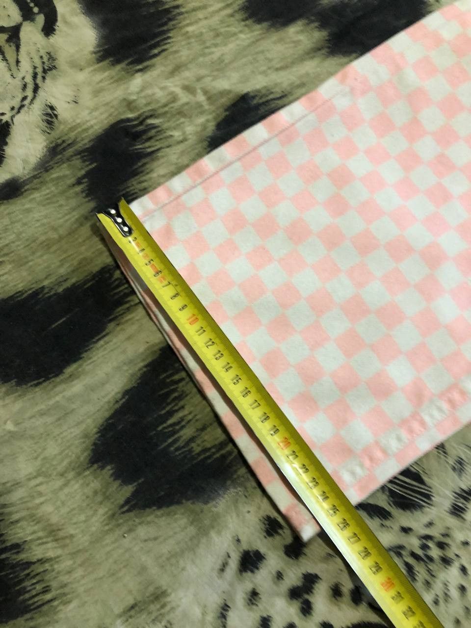 The Ragged Priest The Ragged Priest FASHION Pink and Cream Checkered Jeans Size 34" / US 12 / IT 48 - 16 Thumbnail