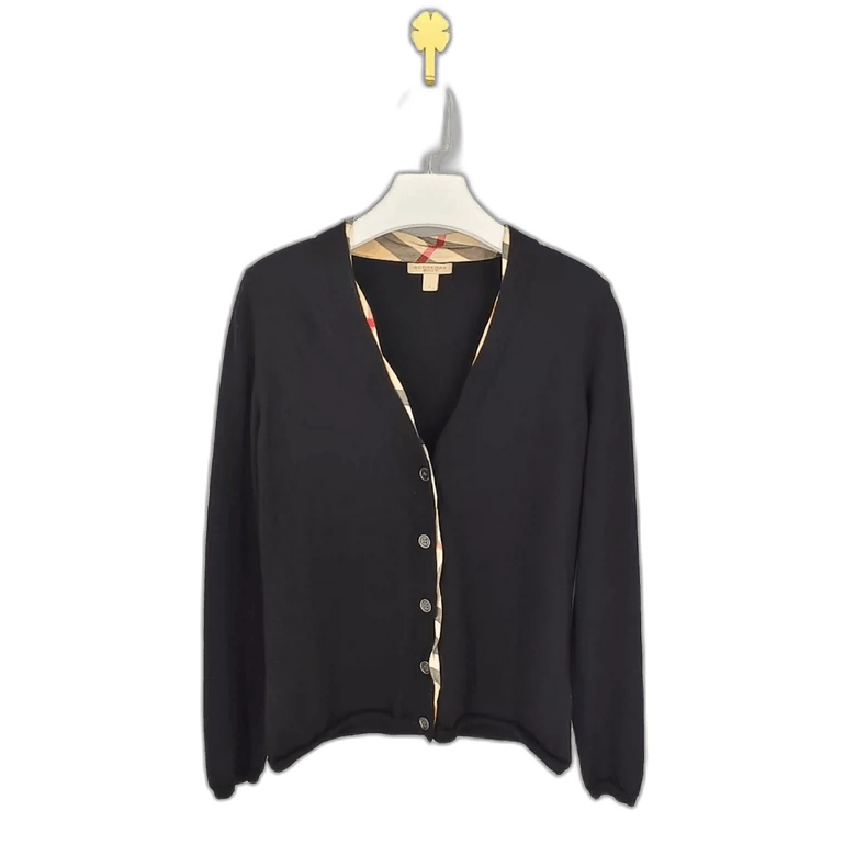 Burberry Burberry Black Wool Knit Cardigan M Size Size US M / EU 48-50 / 2 - 1 Thumbnail