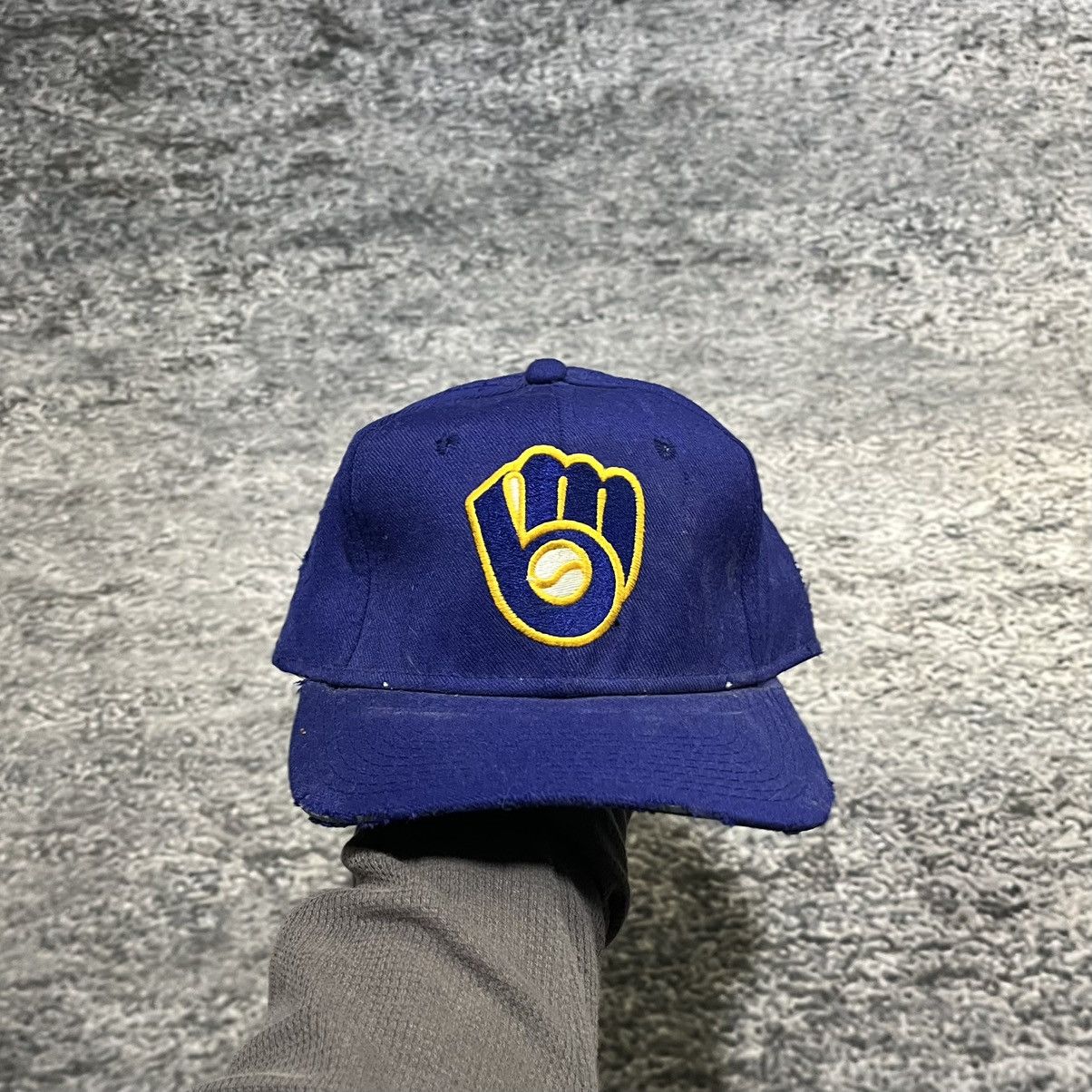 Sports Specialties Vintage 90s Milwaukee Brewers Sports Specialties Fitted Hat Size ONE SIZE - 1 Thumbnail