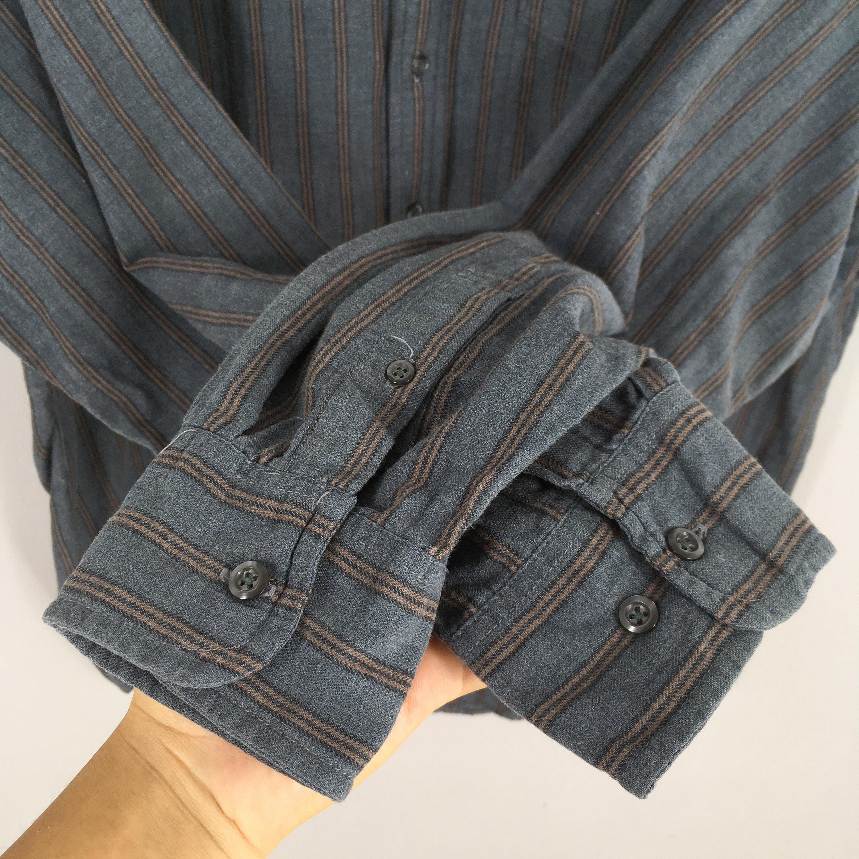 Flannel × Timberland Timberland Weathergear White Striped Blue Shirt Medium Size US M / EU 48-50 / 2 - 4 Thumbnail