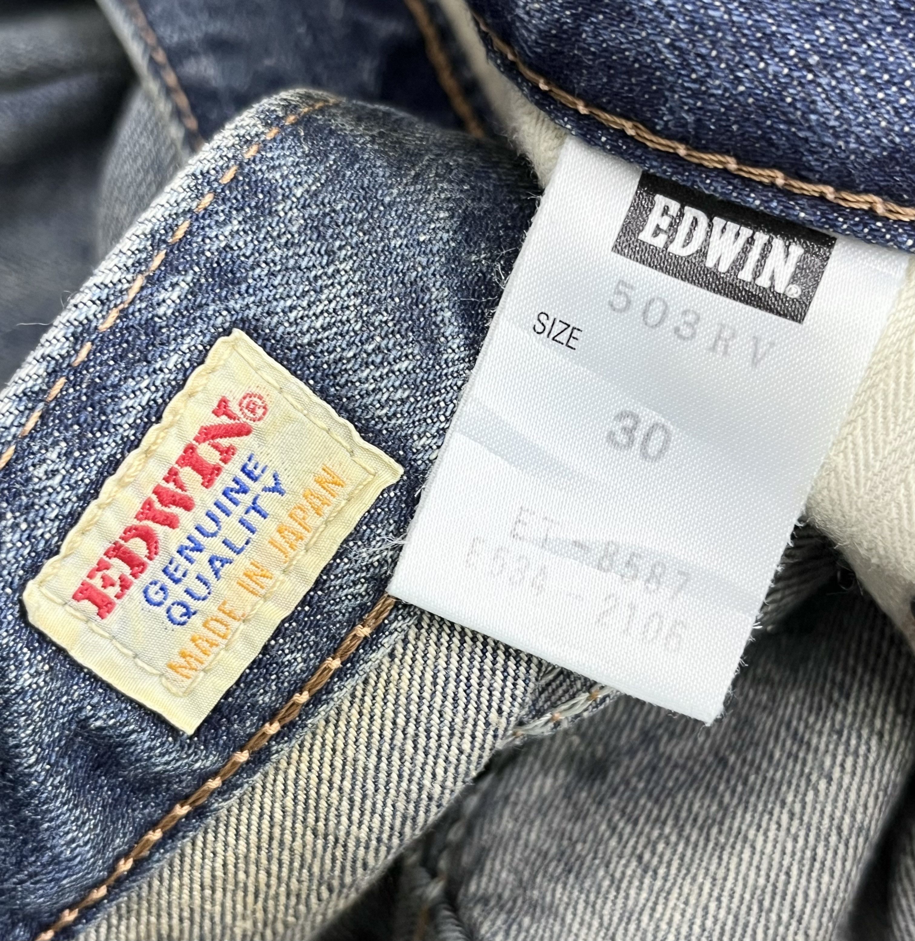 Edwin 🔥Vintage Grunge Mudwash Patchwork Ripped Denim Kurt Cobain Size US 31 - 11 Thumbnail