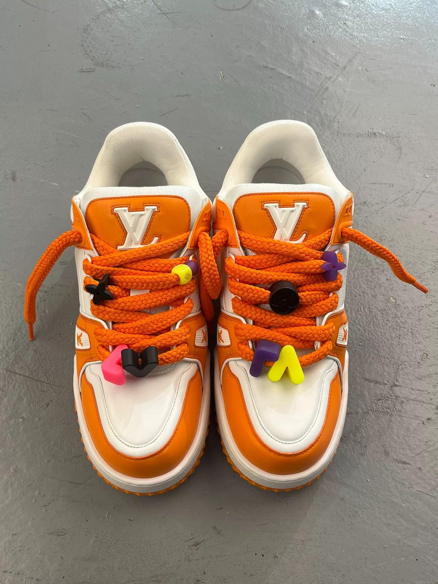 Louis Vuitton LV Trainer White Orange Maxi Size US 11 / EU 44 - 1 Thumbnail