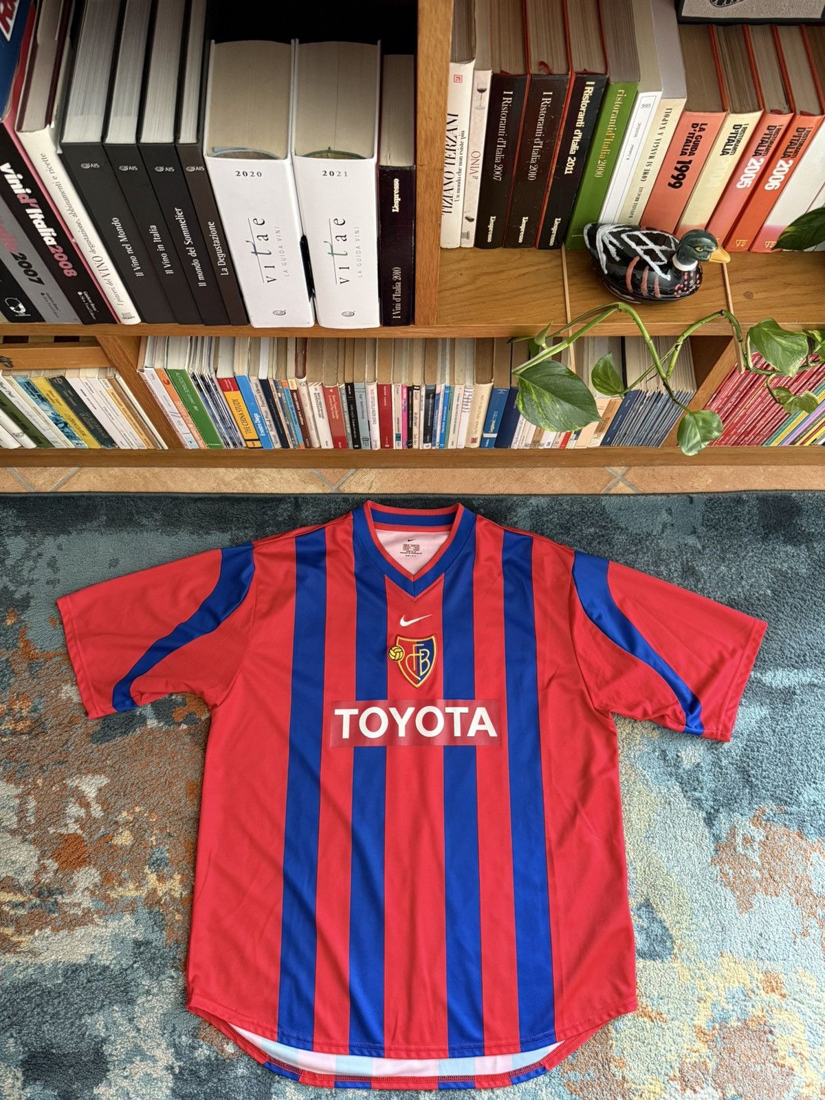 Nike FC Basel 2001-02 Home Shirt #13 GIMENEZ MATCH ISSUE UI CUP Size US XL / EU 56 / 4 - 1 Thumbnail