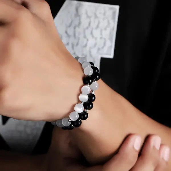 Jewelry Beaded Stretch Bracelet, Minimalist Jewelry Size ONE SIZE - 2 Thumbnail