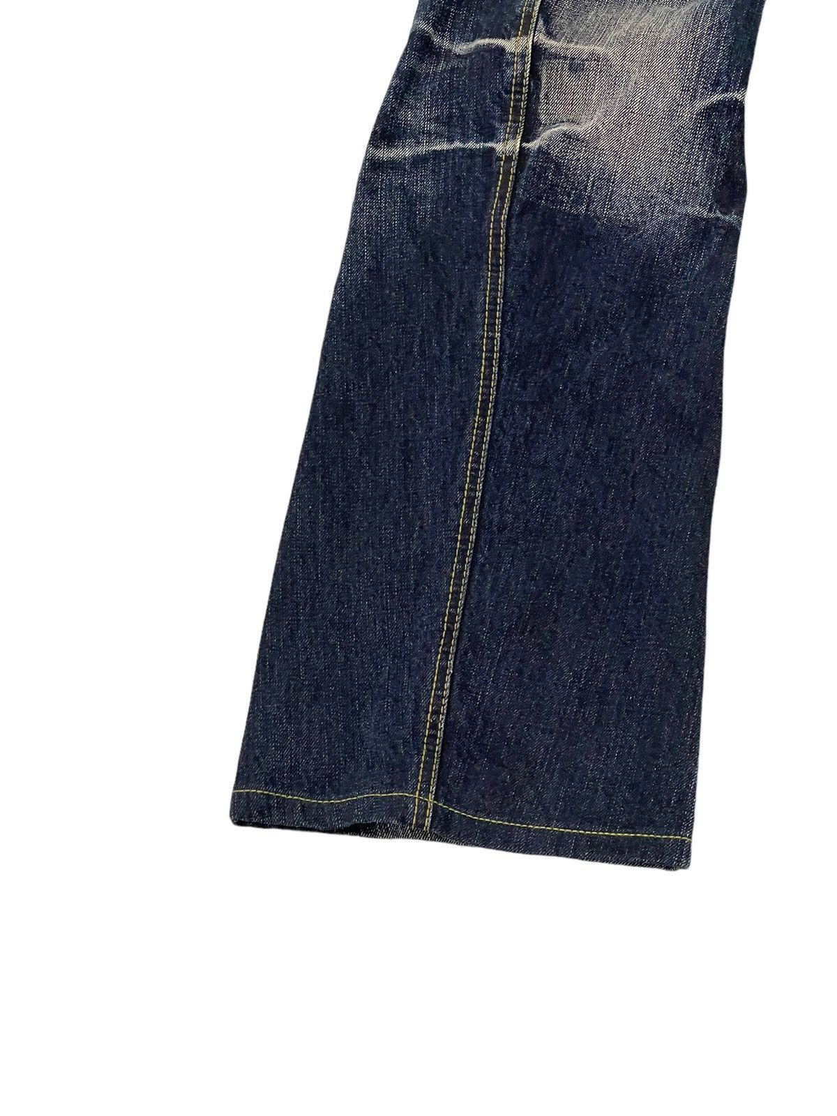 Japanese Brand Flare Jeans Nicole Club Distress Faded Boot Cut 7🟦3 Size US 34 / EU 50 - 5 Thumbnail