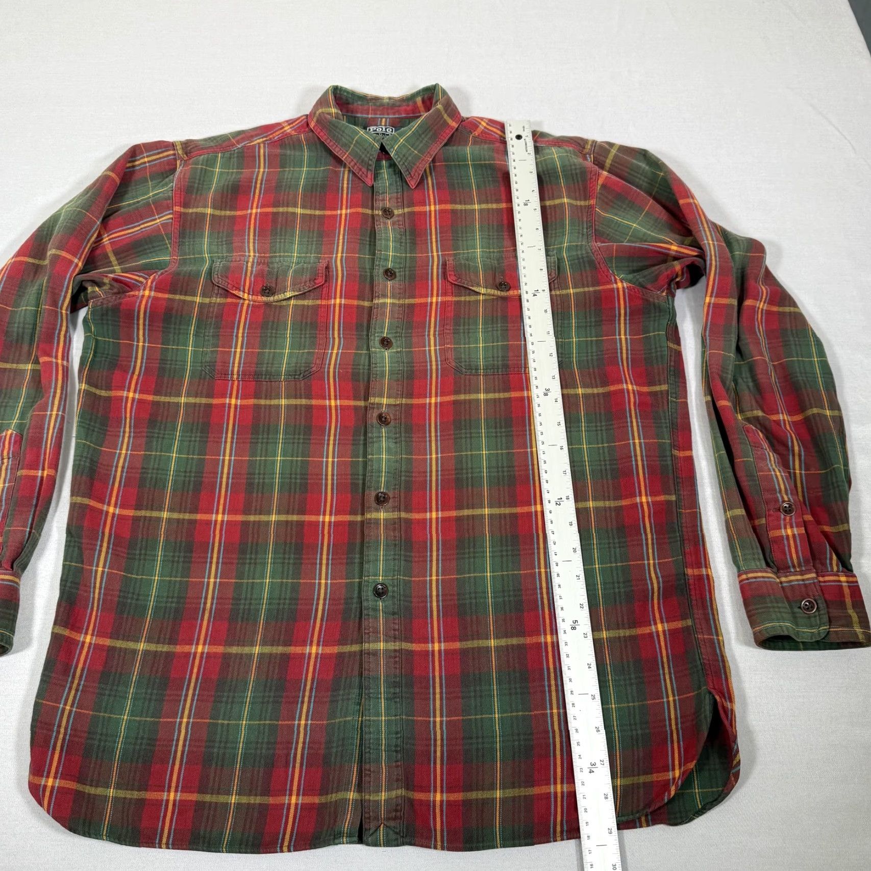 Polo Ralph Lauren VINTAGE Polo Ralph Lauren Shirt Mens M Plaid Flannel Button-Up Chin Strap Size US M / EU 48-50 / 2 - 5 Thumbnail