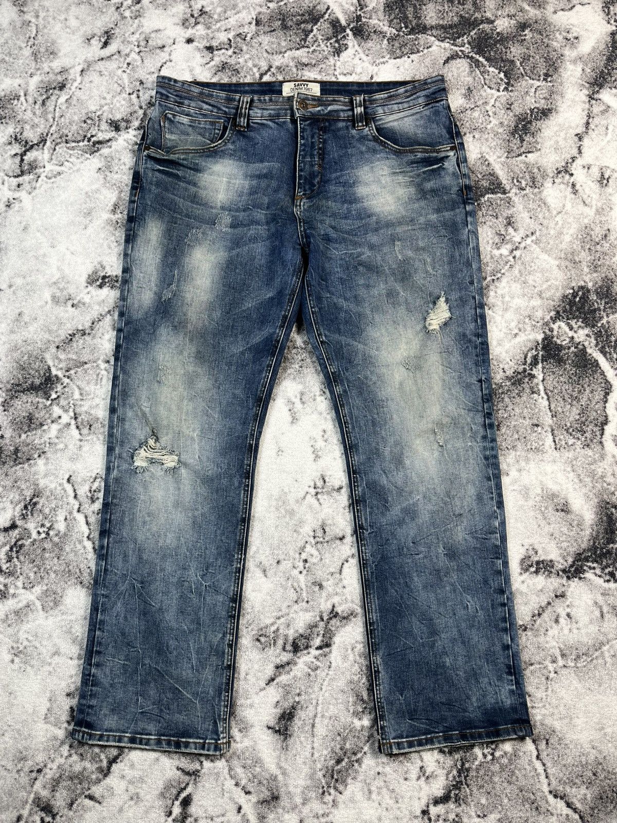 Other Savvy Denim Distressed Jeans Fade Wash W40 Size US 40 / EU 56 - 1 Thumbnail