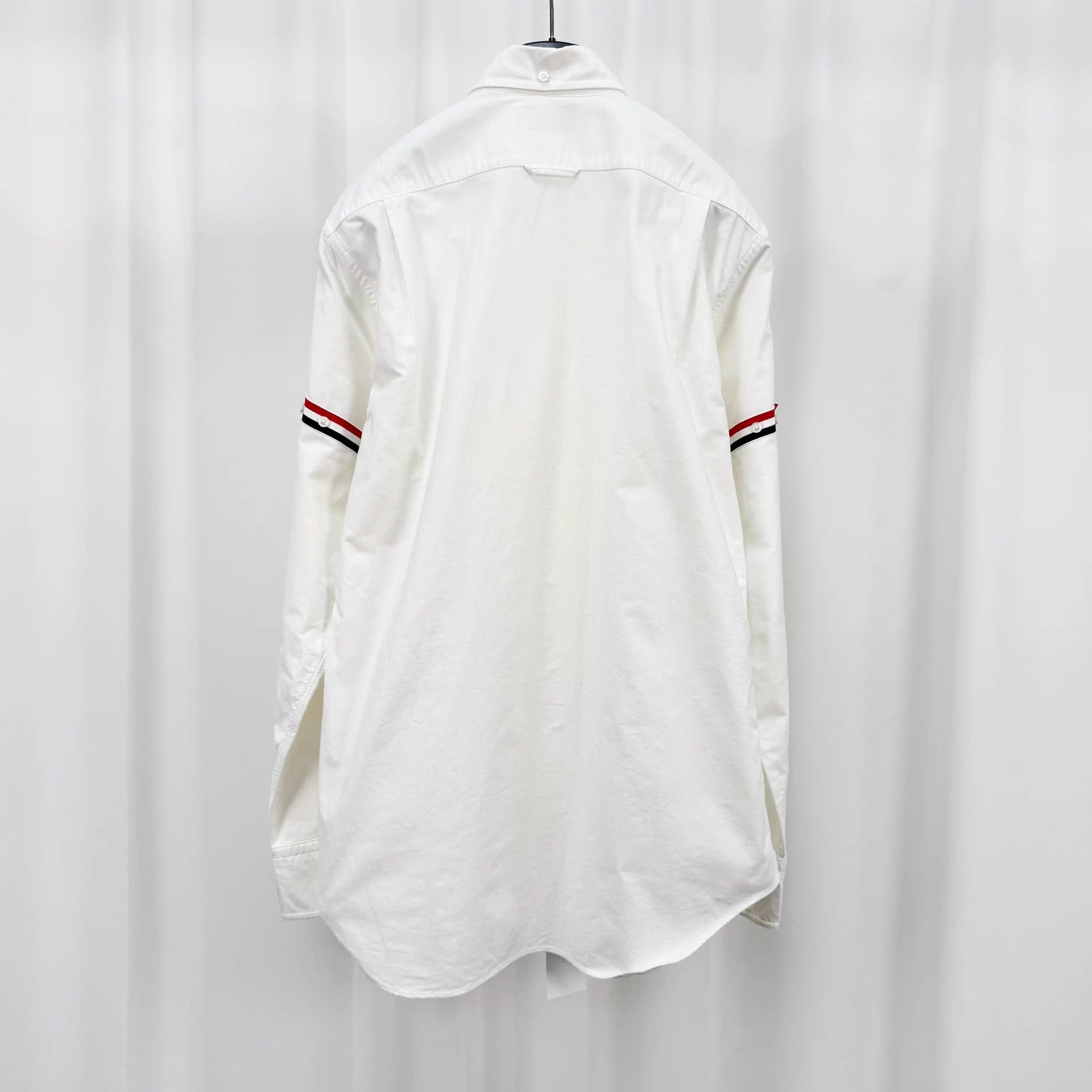 Thom Browne TB logo patch striped Oxford shirt US4 98 New Size US XL / EU 56 / 4 - 2 Thumbnail