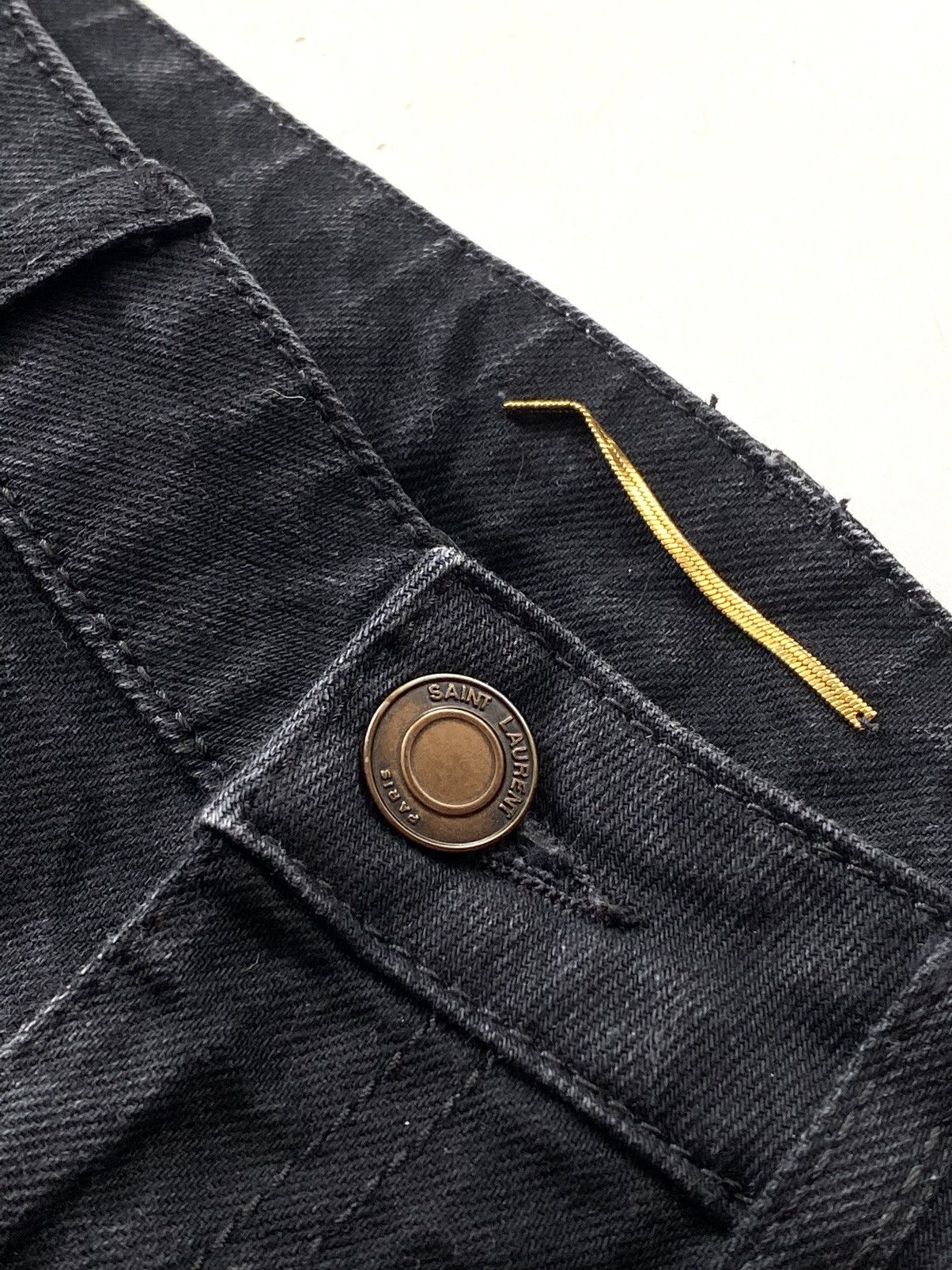 Hedi Slimane × Saint Laurent Paris × Yves Saint Laurent S/S 18 Saint Laurent Paris Cropped Bootcut Jeans Size 26" / US 2 / IT 38 - 5 Thumbnail