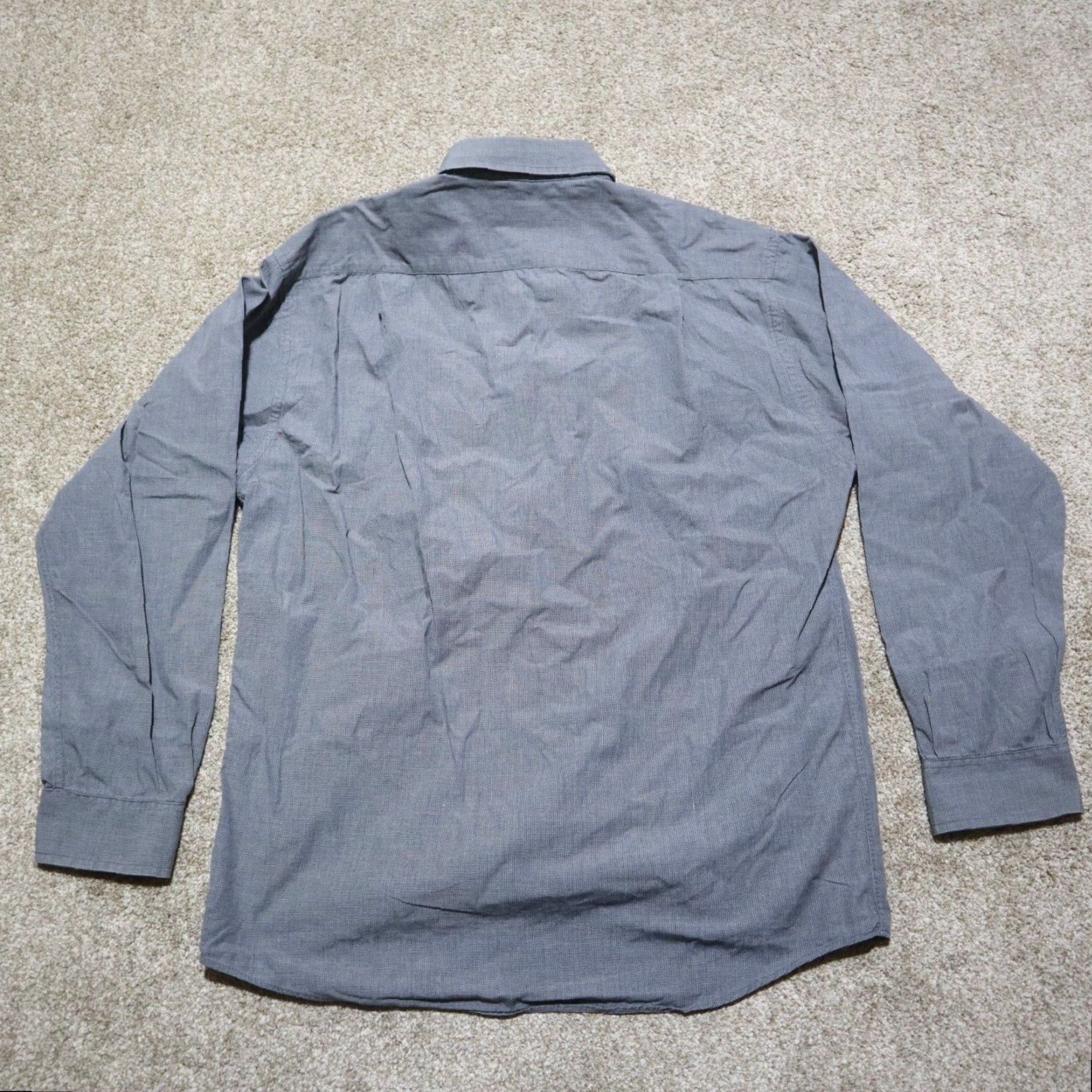 Vintage VINTAGE Ivy Crew Shirt Gray Long Sleeve Button-Down Breast Pocket Mens Size 16 34 / 35 Size US L / EU 52-54 / 3 - 7 Thumbnail