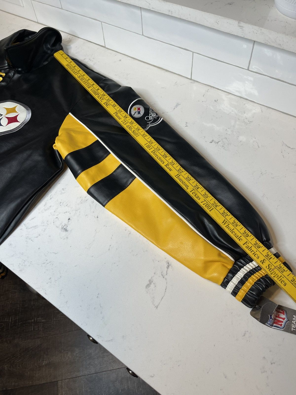 G-III Pittsburgh Steelers NFL GIII Faux Leather Jacket NWT Sz Lg Size US L / EU 52-54 / 3 - 6 Thumbnail