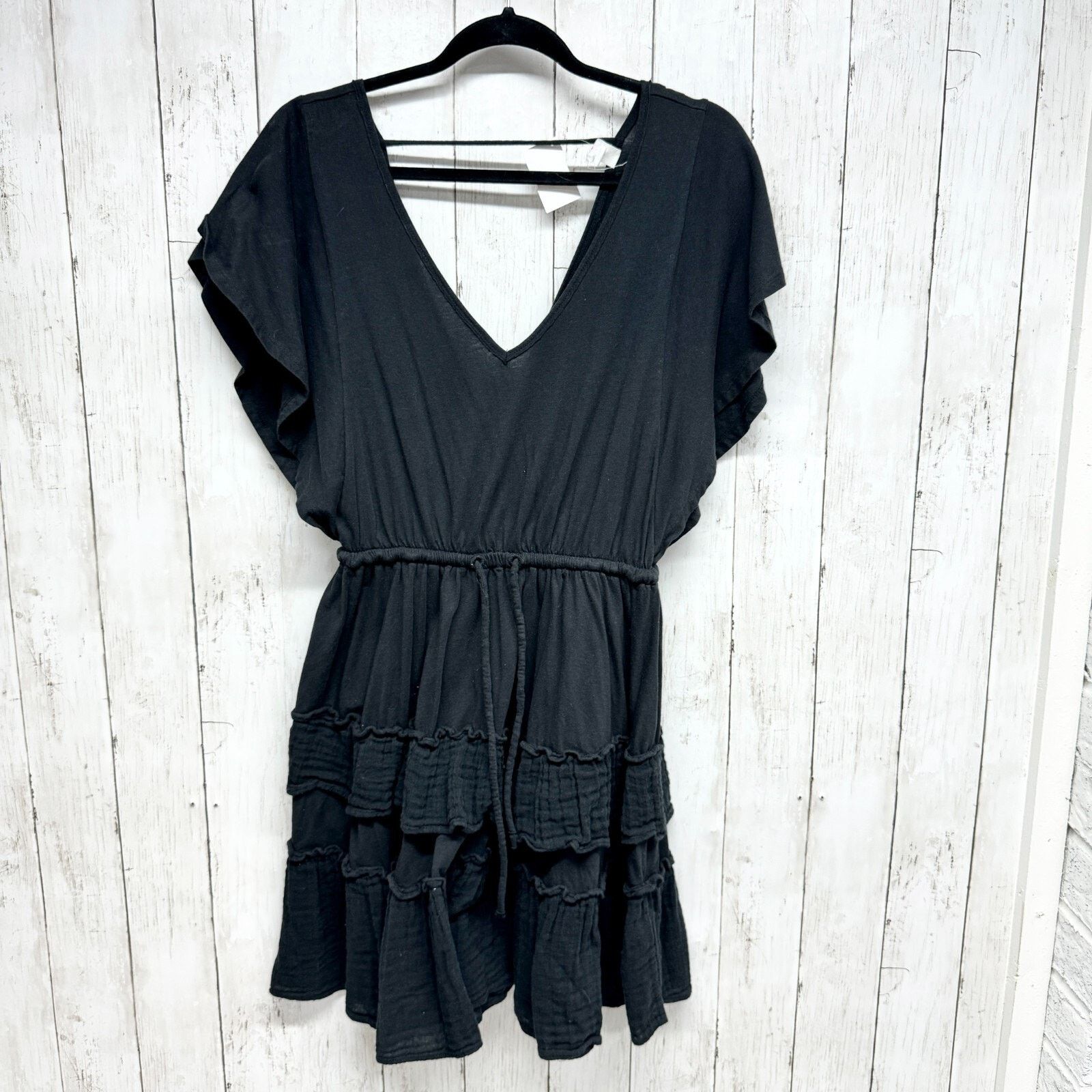 halter floral ruffle crochet mini dress Tulip Blue Crochet Mini Dress