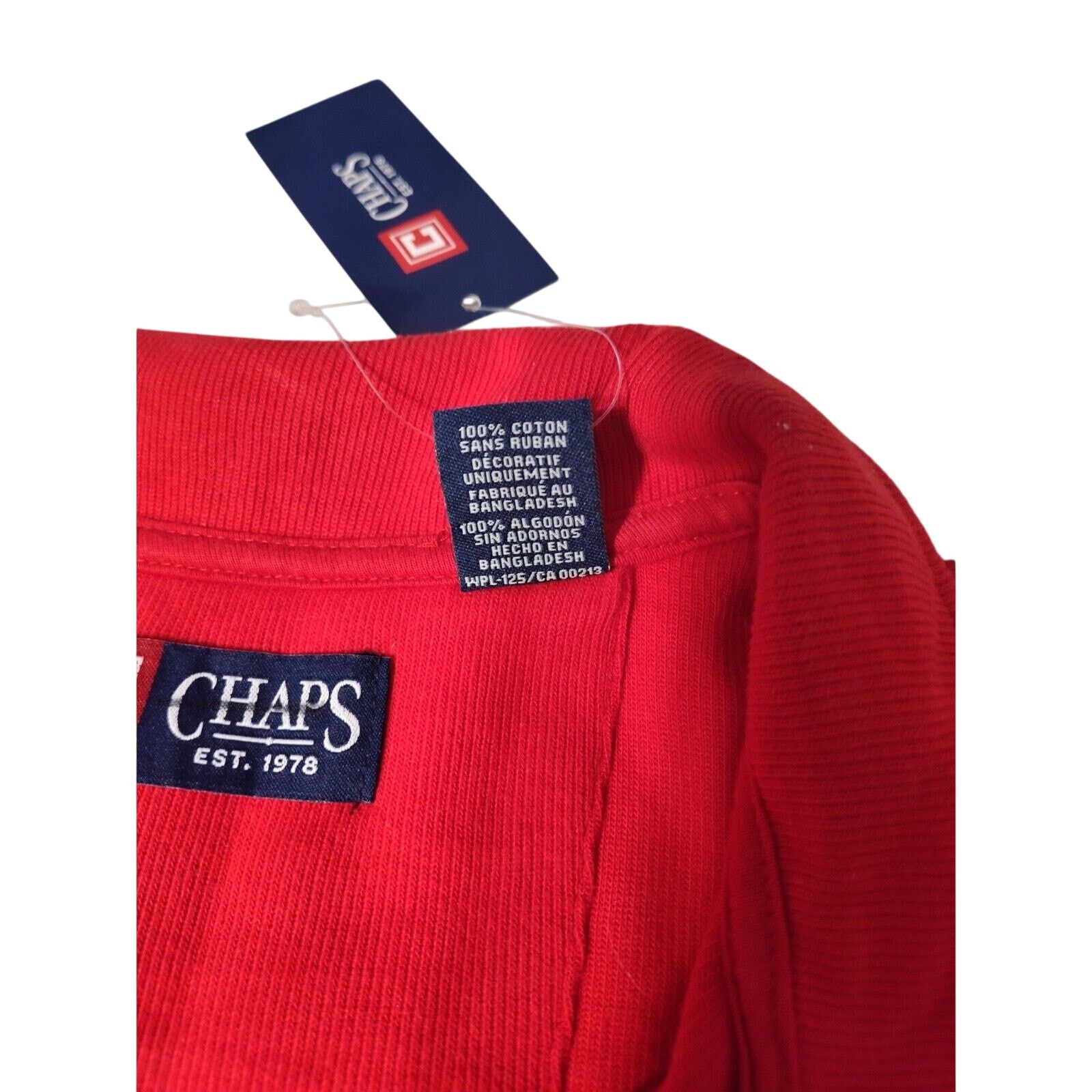 Chaps Chaps Pullover Polo Shirt Red 1/4 Zip Mens XL Sweater Size US XL / EU 56 / 4 - 7 Thumbnail