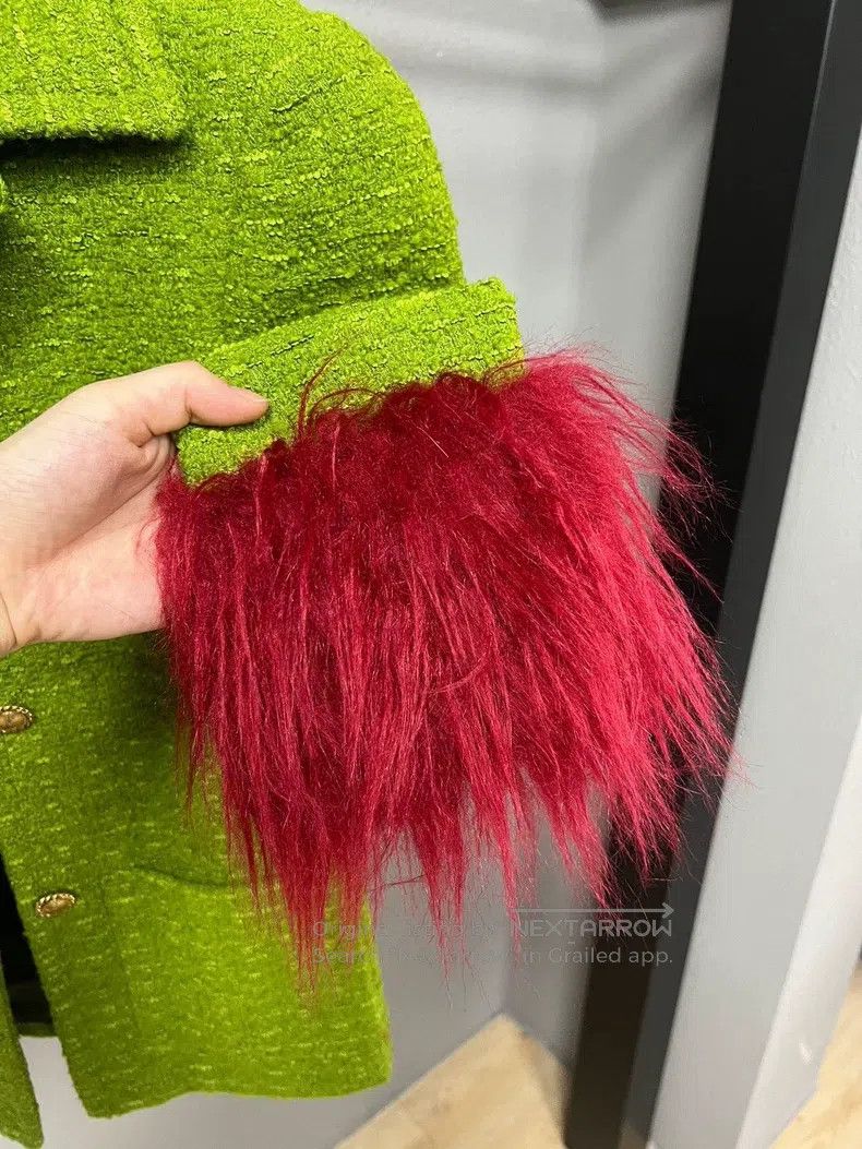 Saint Laurent Paris Saint Laurent Paris Green and Gold Coarse Tweed Jacket wit Size XS / US 0-2 / IT 36-38 - 3 Thumbnail