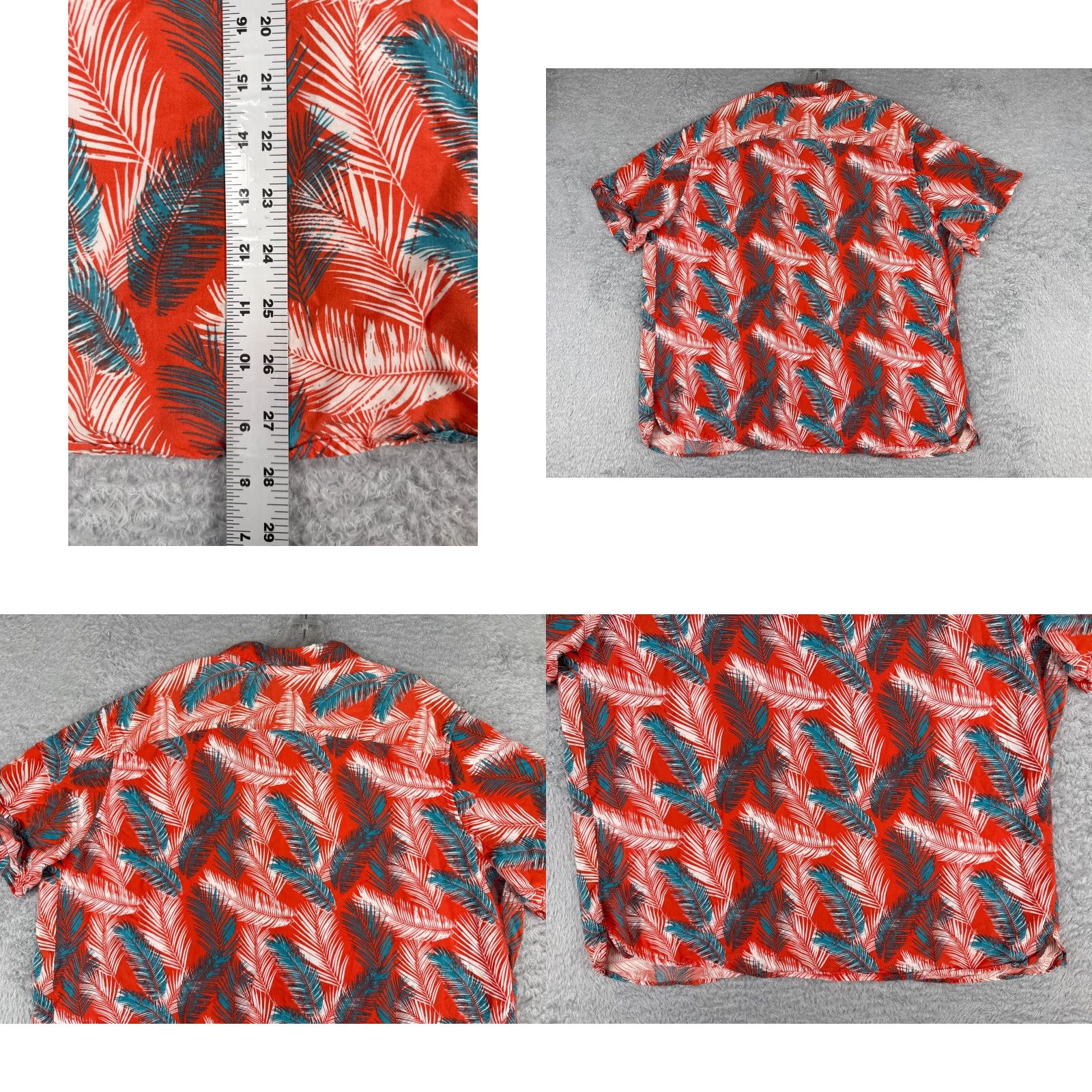 Vintage VINTAGE Goodfellow & Co Shirt Mens 2XL XXL Red Blue Floral Hawaiian Slim Fit 100% Rayon Size US XXL / EU 58 / 5 - 9 Thumbnail