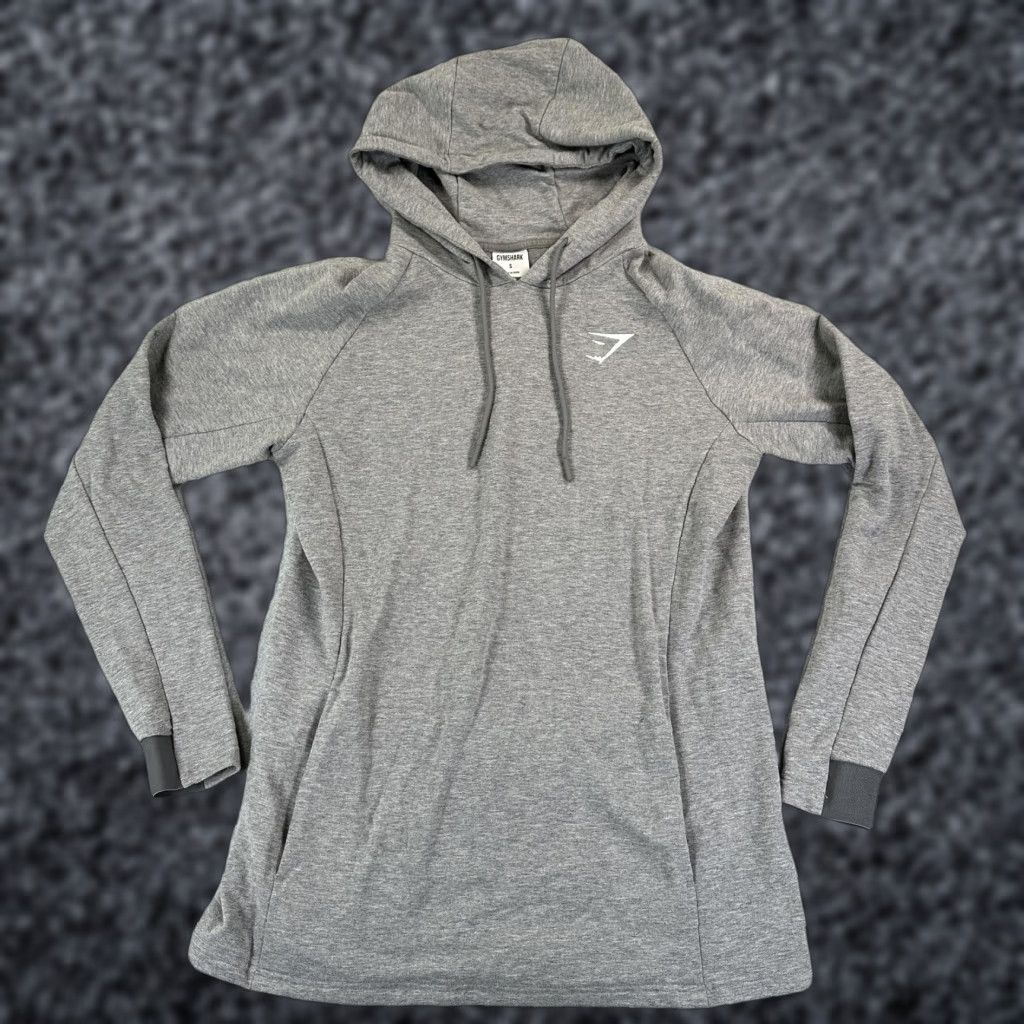 Gymshark Gymshark Hoodie Womens Small Gray Lightweight Pullover Raglan Pockets Stretch Size S / US 4 / IT 40 - 1 Thumbnail