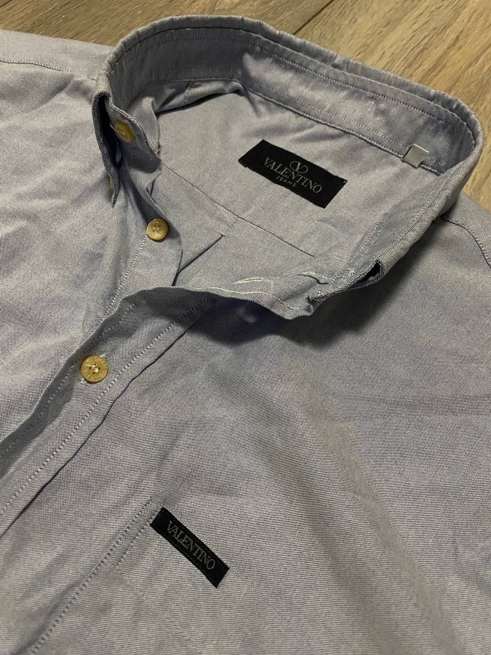 Valentino Vintage Valentino Jeans Shirts Blue Italy Size: XL 52 Size US XL / EU 56 / 4 - 2 Thumbnail