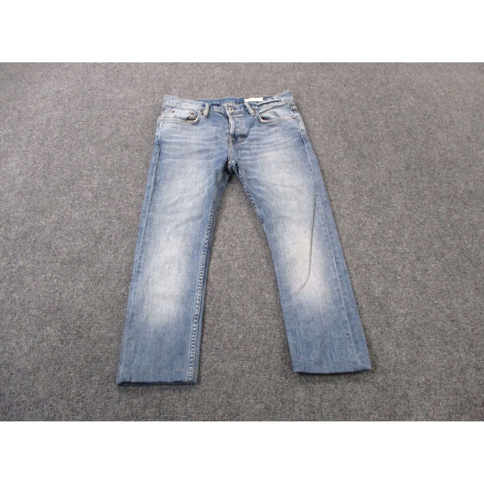 Allsaints AllSaints Jeans Mens 30 Blue Denim Straight Cropped Cigarette Casual Faded Shop Now Mens Size US 32 / EU 48 - 2 Thumbnail