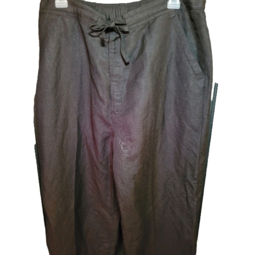 Perry Ellis Perry Ellis, dress pants, black with a tie waist, nwot, L Size US 31 - 1 Thumbnail