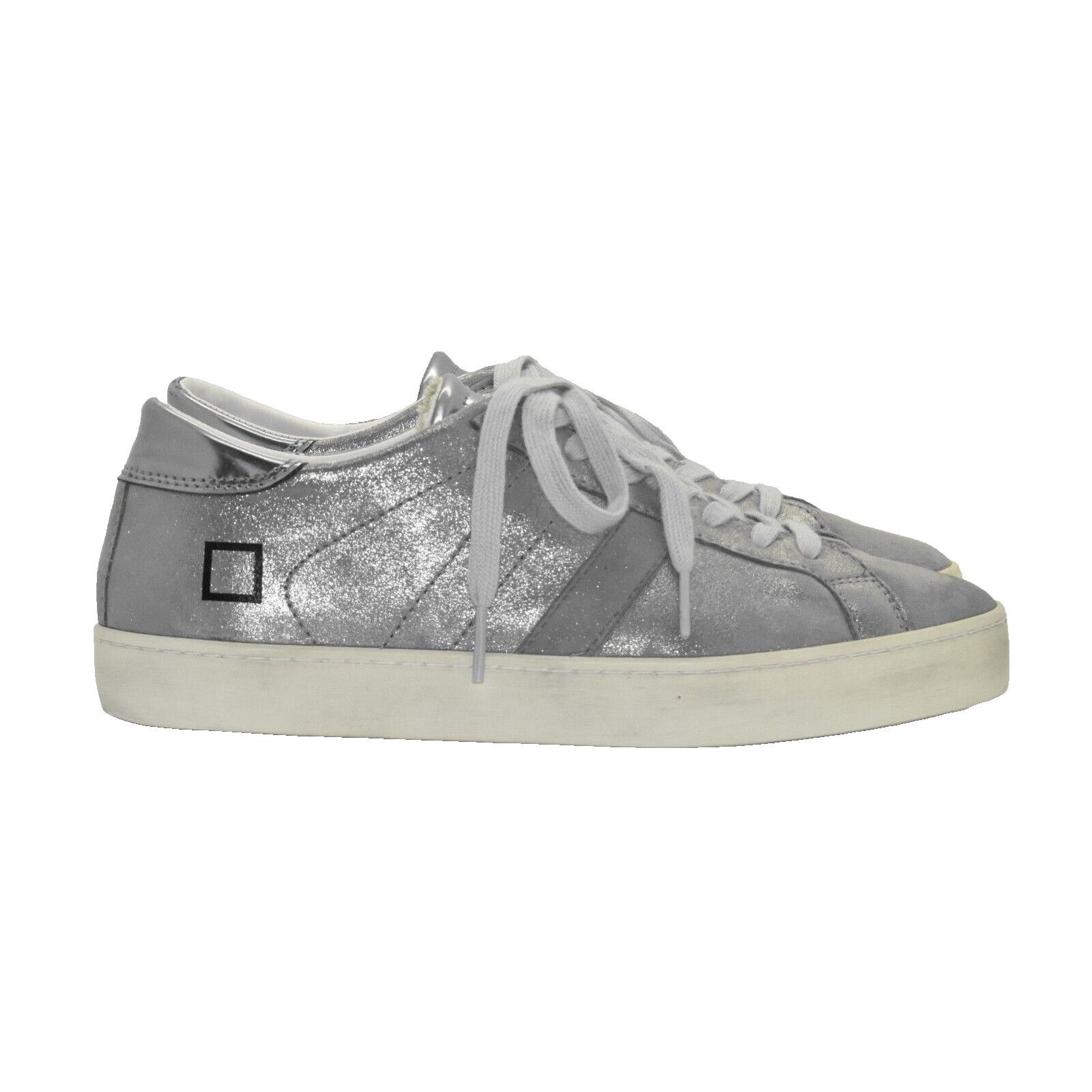 D.A.T.E. D.A.T.E. Stardust Silver Nubuck Leather Sneakers Sz 6.5 EU37 Size US 6.5 / IT 36.5 - 2 Thumbnail