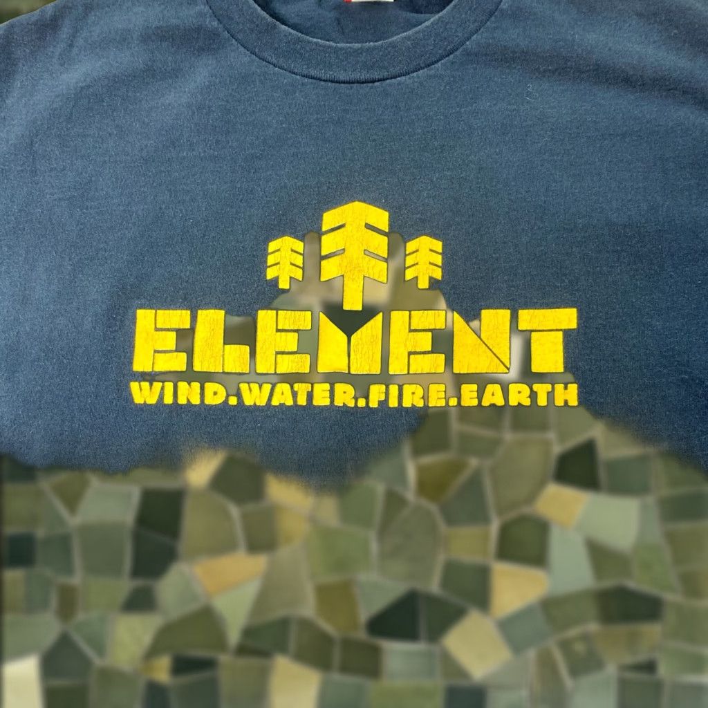 Element Element Mens Shirt Large Blue Short Sleeve Wind Water Fire Earth Graphic Tee Size US L / EU 52-54 / 3 - 1 Thumbnail