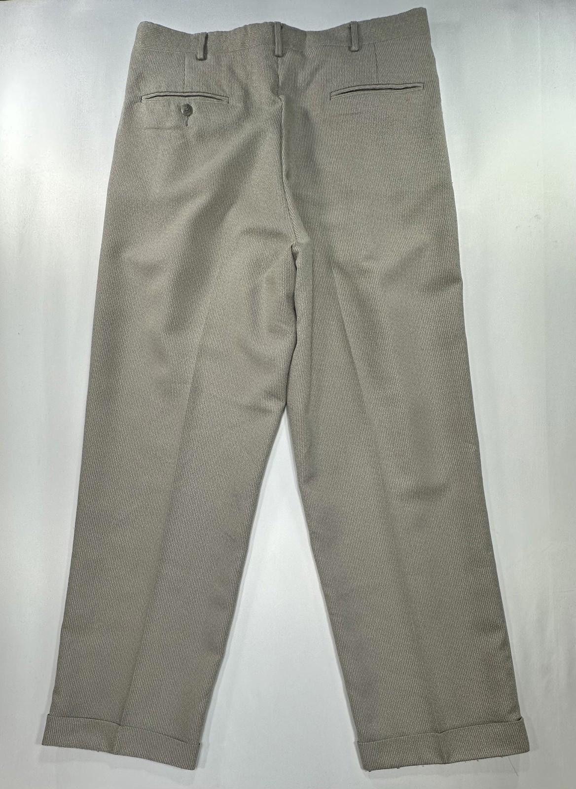 Other Nino Cerutti Polyester Pleated Dress Pants Mens Brown 34/30 Size US 34 / EU 50 - 2 Thumbnail