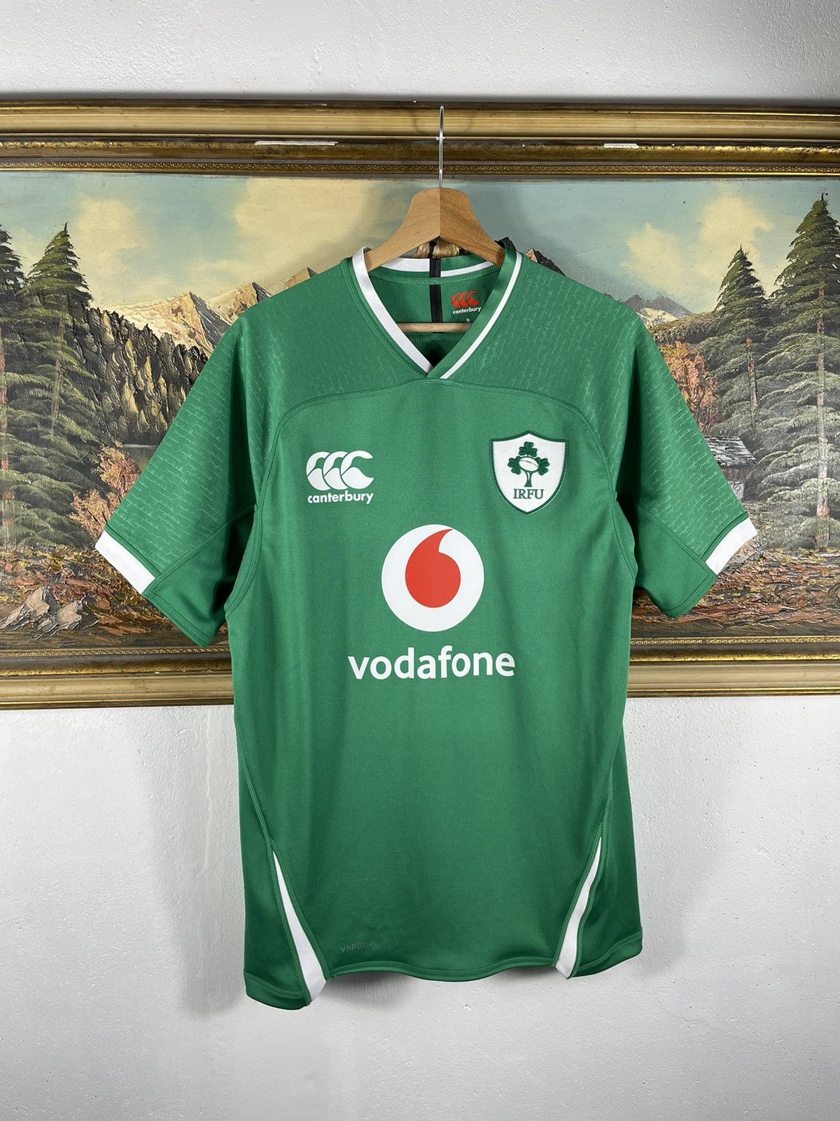 Maillot Rugby Vintage Irlande Canterbury – Sponsor Vodafone, Taille M, état Très Bon