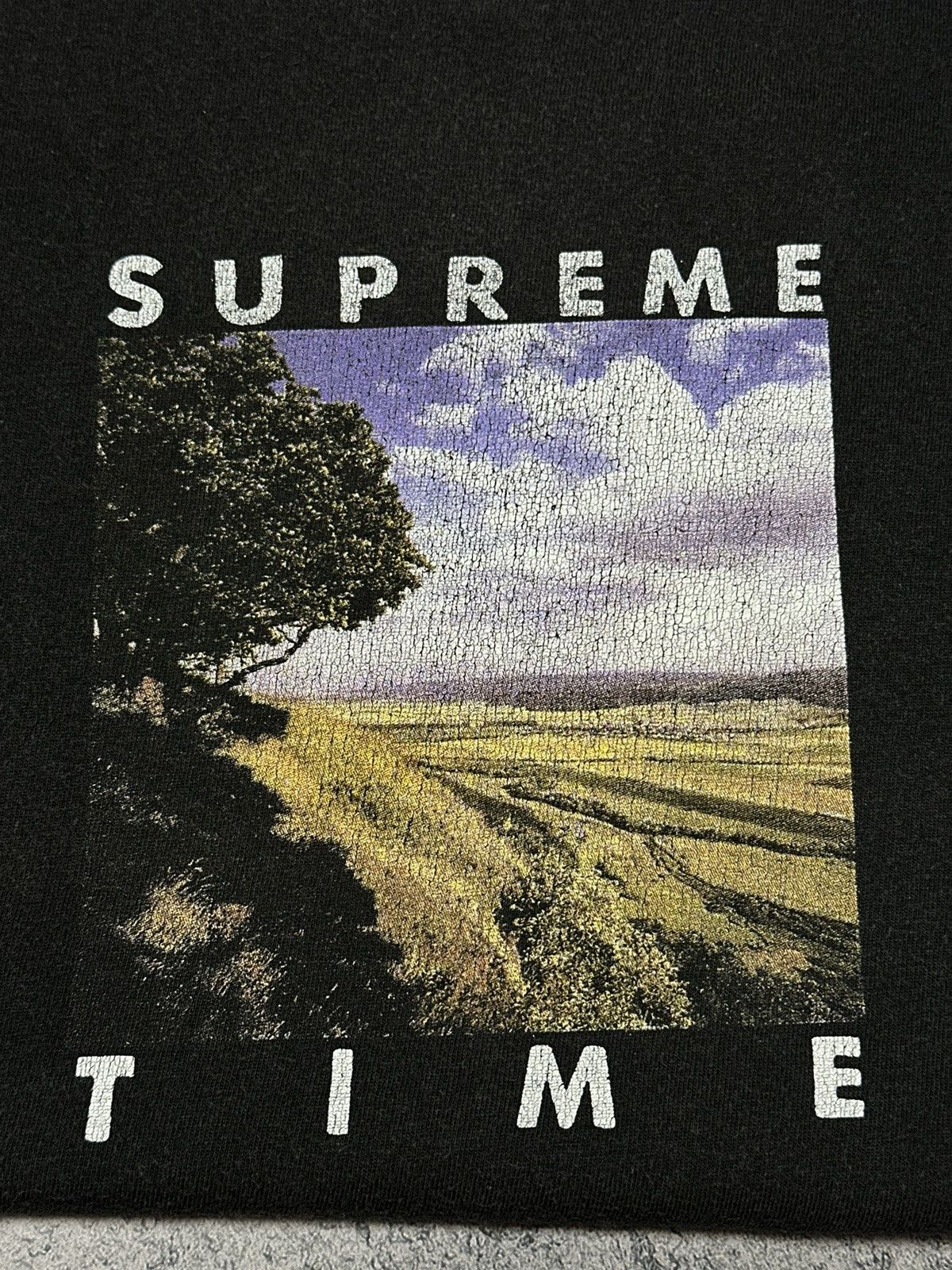 Supreme Supreme Time Faded Black Tee T-Shirt SS20 Size US M / EU 48-50 / 2 - 5 Thumbnail