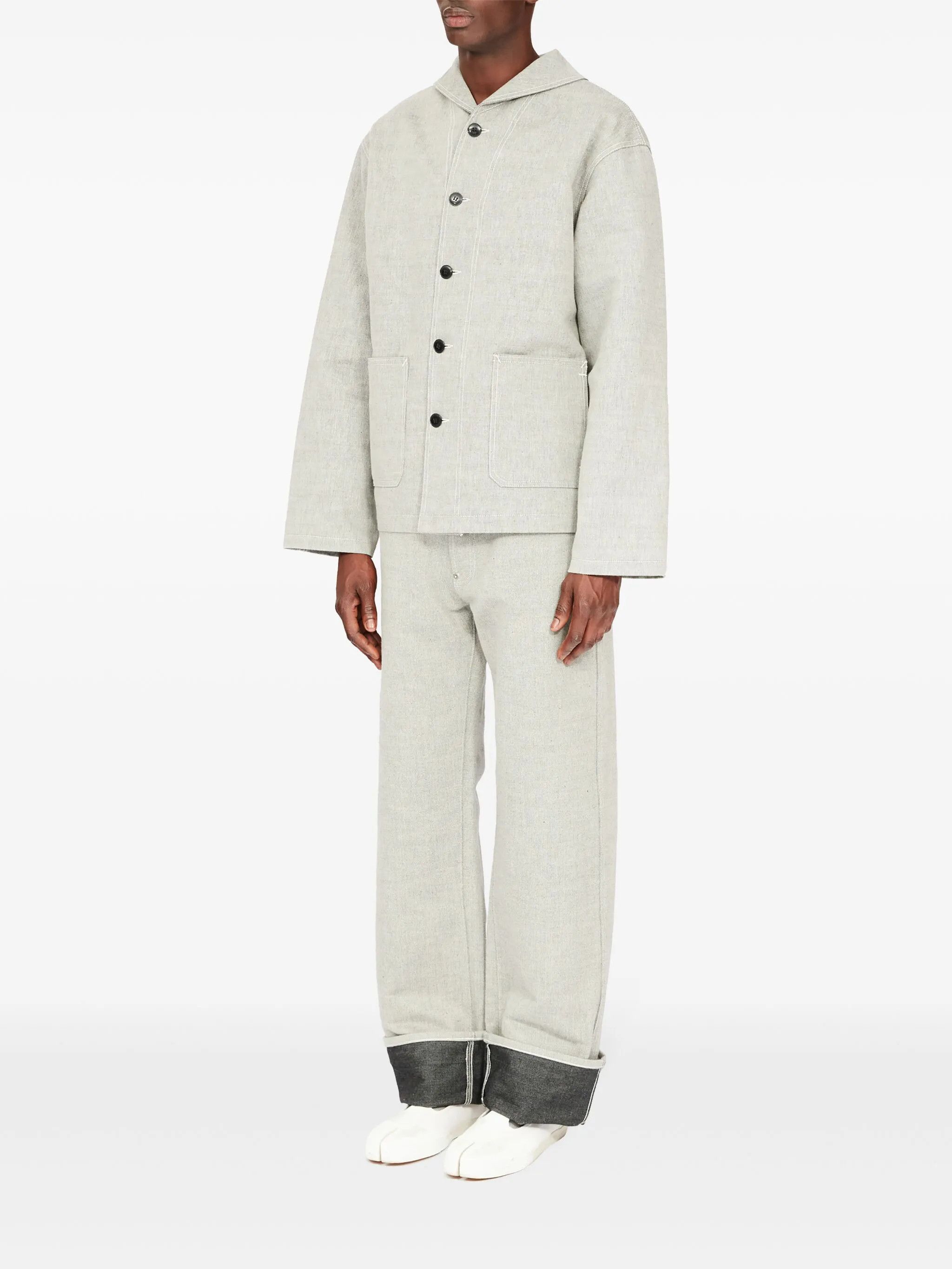 Maison Margiela oc11z0925 Button-down Cotton Jacket in Grey Size US L / EU 52-54 / 3 - 4 Thumbnail