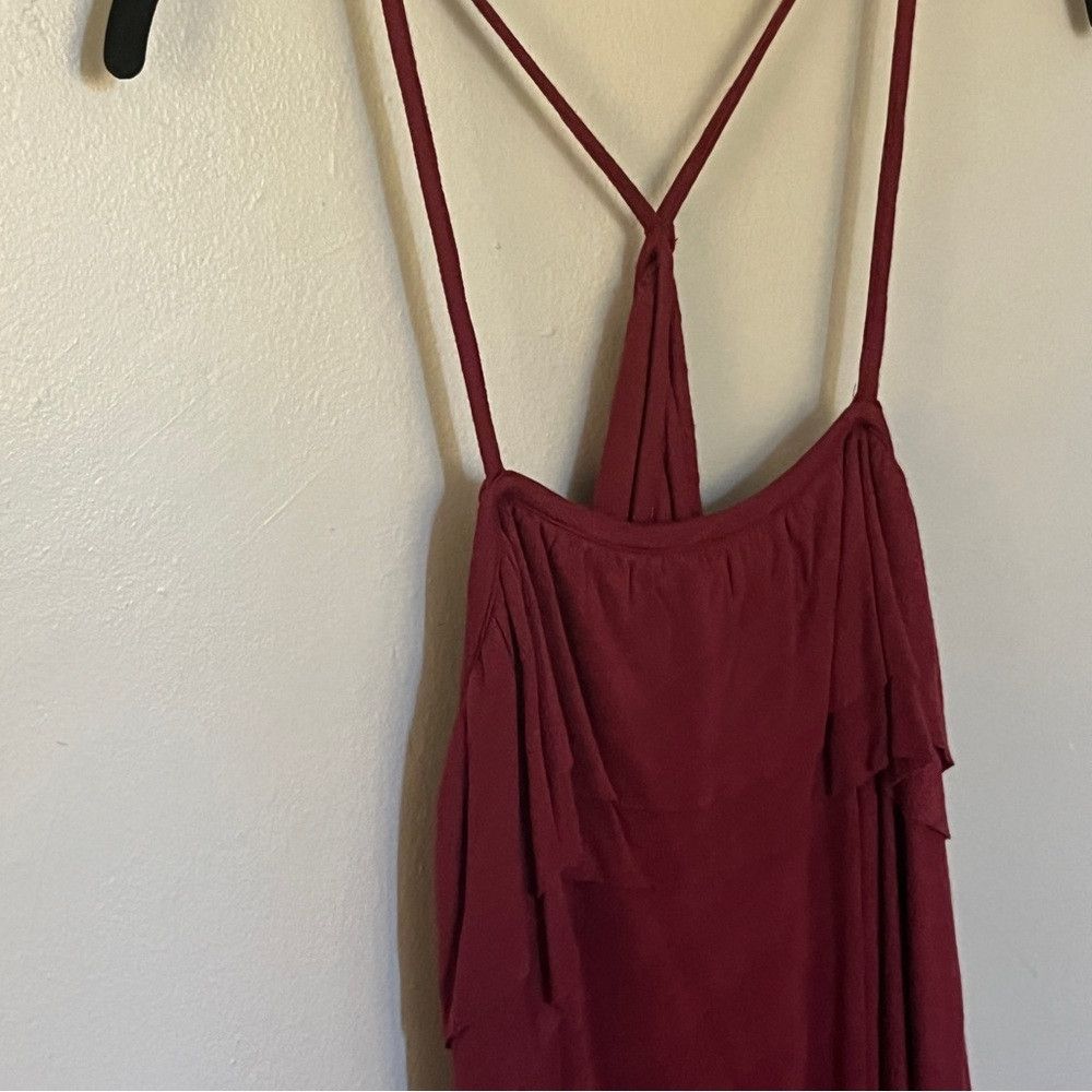 Designer Nordstrom Sun & Shadow Tank Top Red Cordovan Small NEW Size S / US 4 / IT 40 - 1 Thumbnail