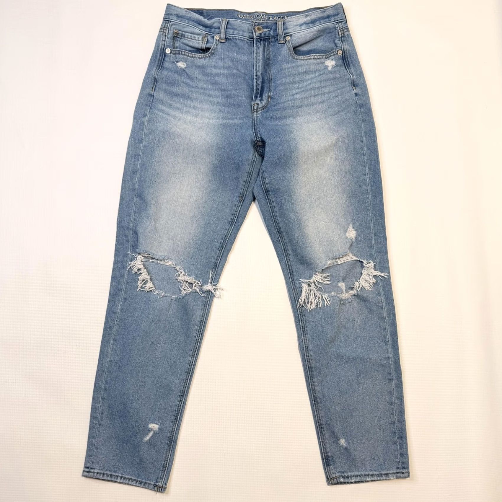 American Eagle Outfitters American Eagle Outfitters Mom Jeans Womens 6 Blue High Rise Distressed Lot Of 2 Jeans Womens 6 Blue Distressed High Rise Mom Jeans Lot Of 2 Size 28" / US 6 / IT 42 - 4 Thumbnail